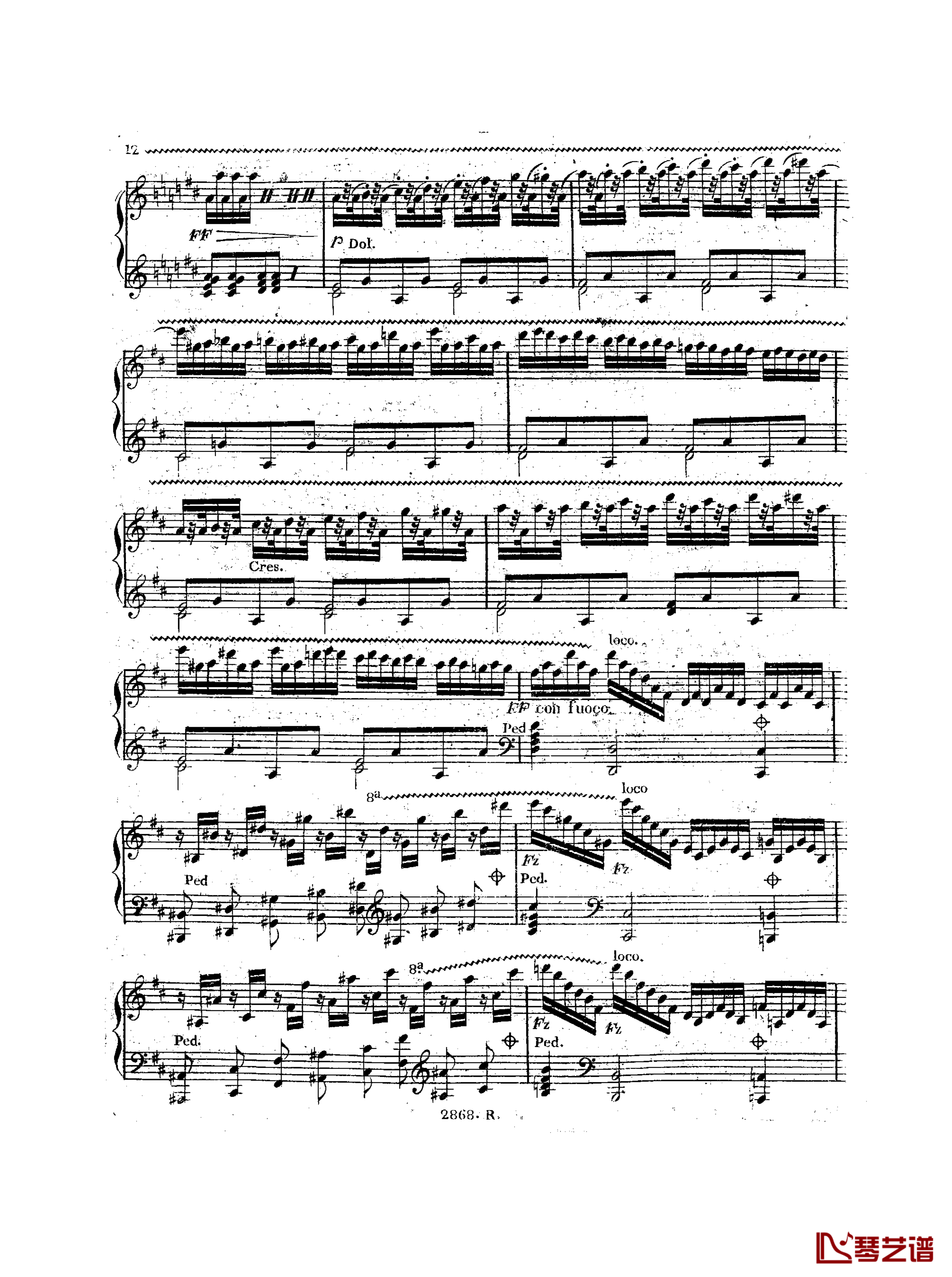 a小调钢琴协奏曲  Op.214钢琴谱-车尔尼-Czerny13