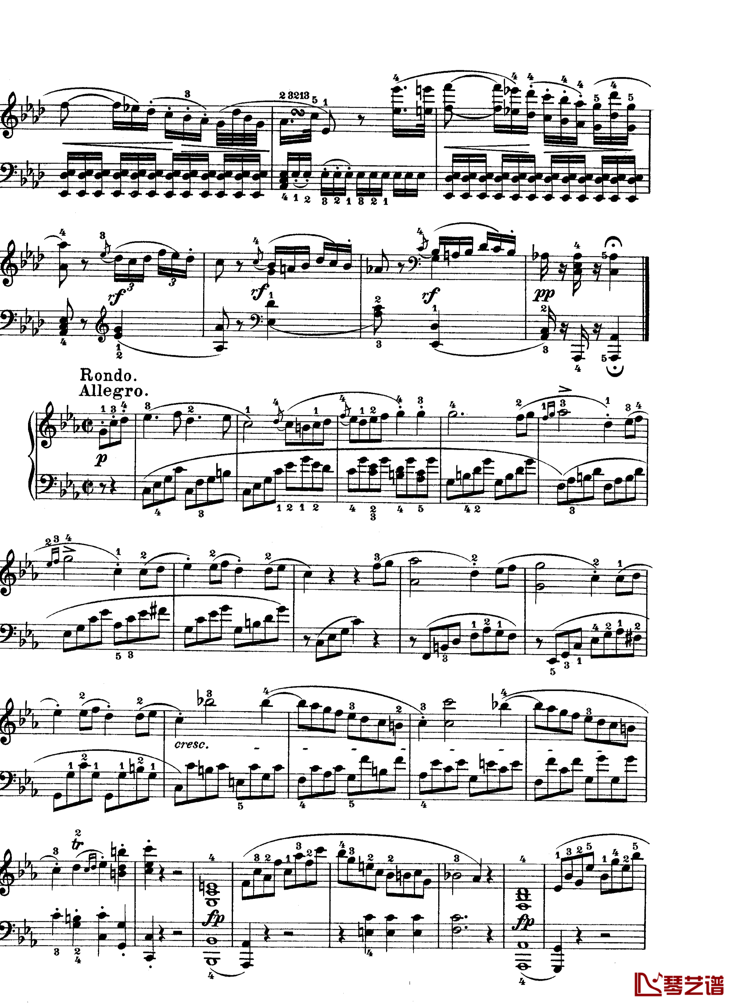 C小调第八琴奏鸣曲钢琴谱-悲怆-贝多芬-beethoven12