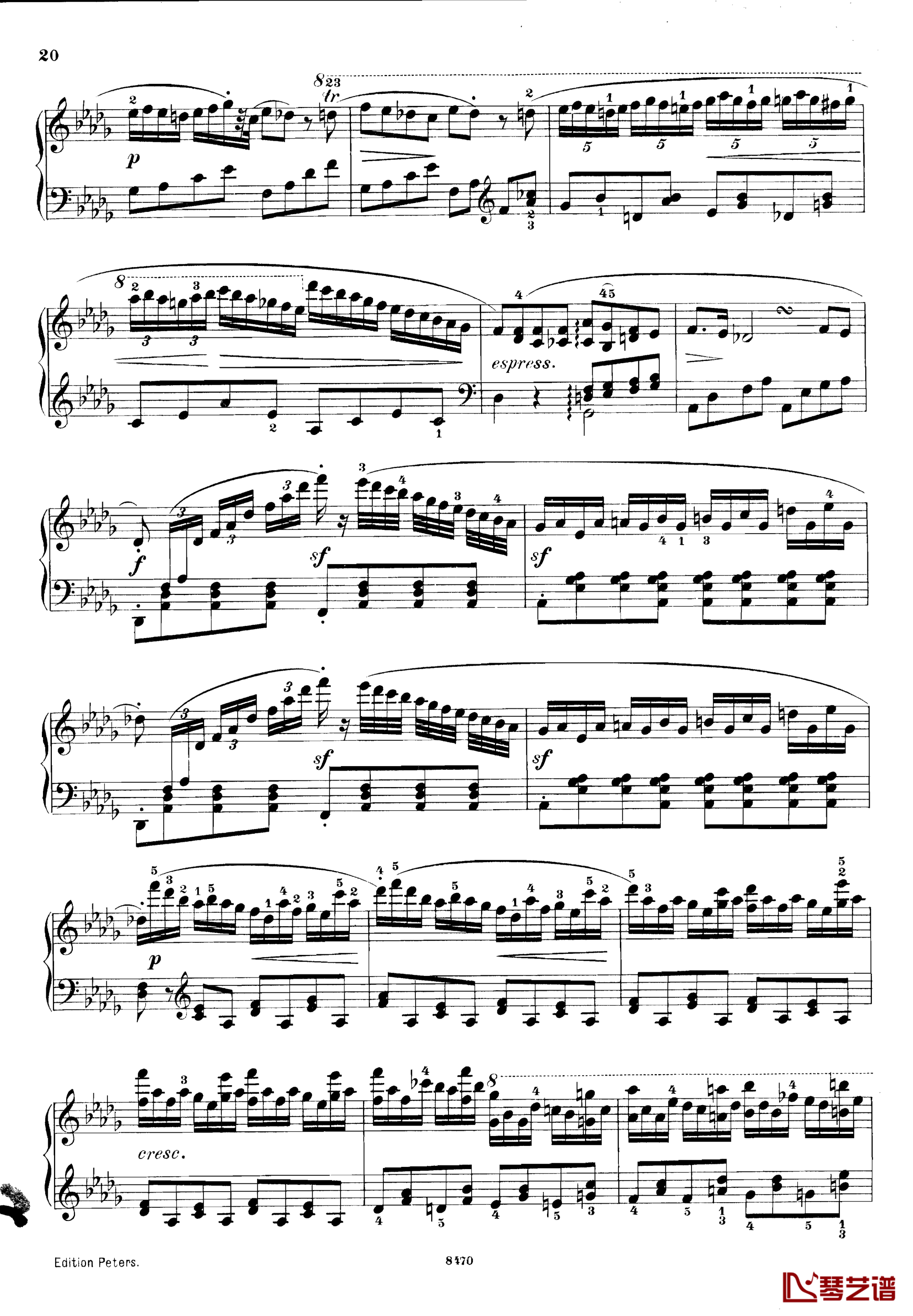 升c小调第三钢琴协奏曲Op.55钢琴谱-克里斯蒂安-里斯20