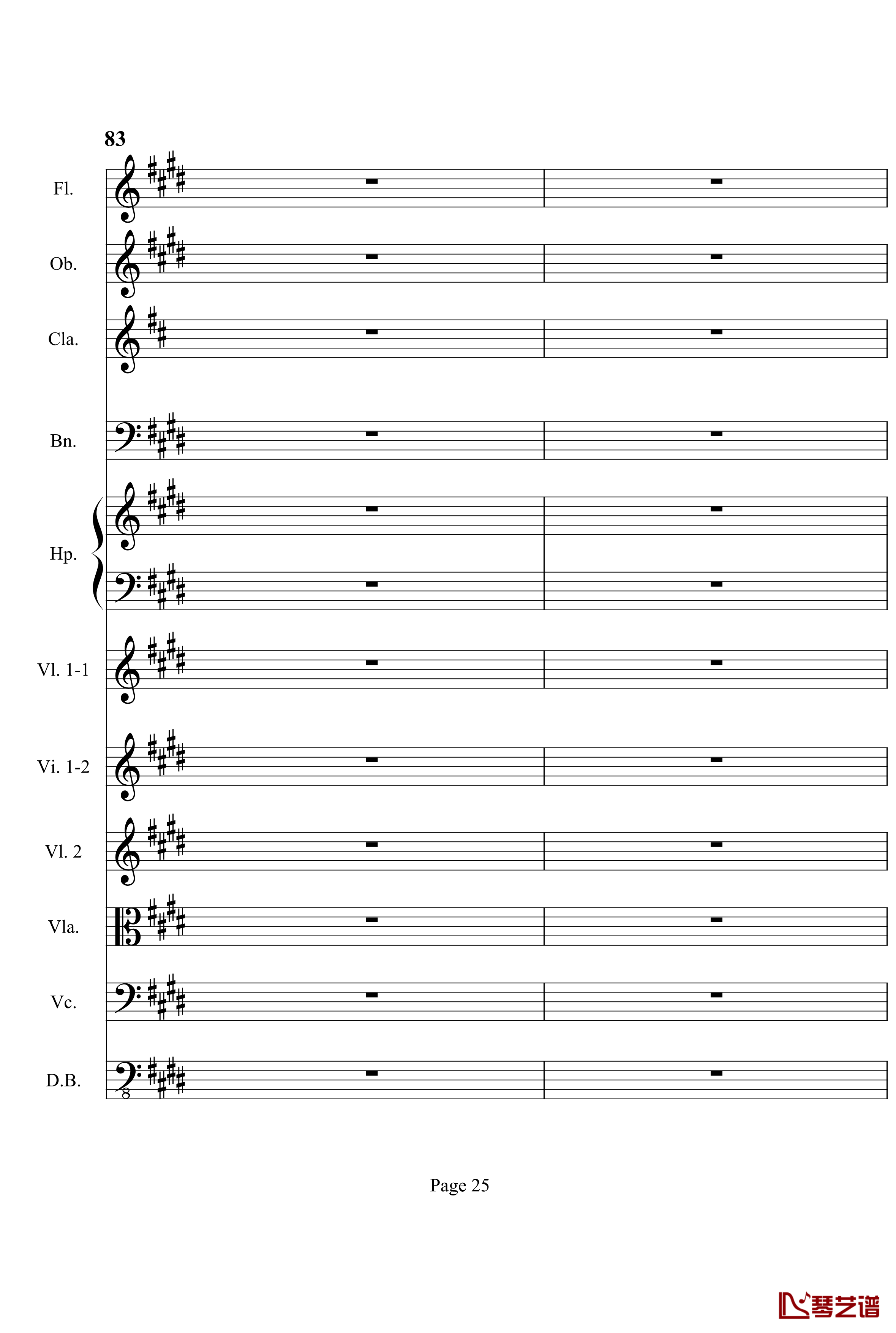 奏鸣曲之交响钢琴谱-第3首-Ⅱ-贝多芬-beethoven25