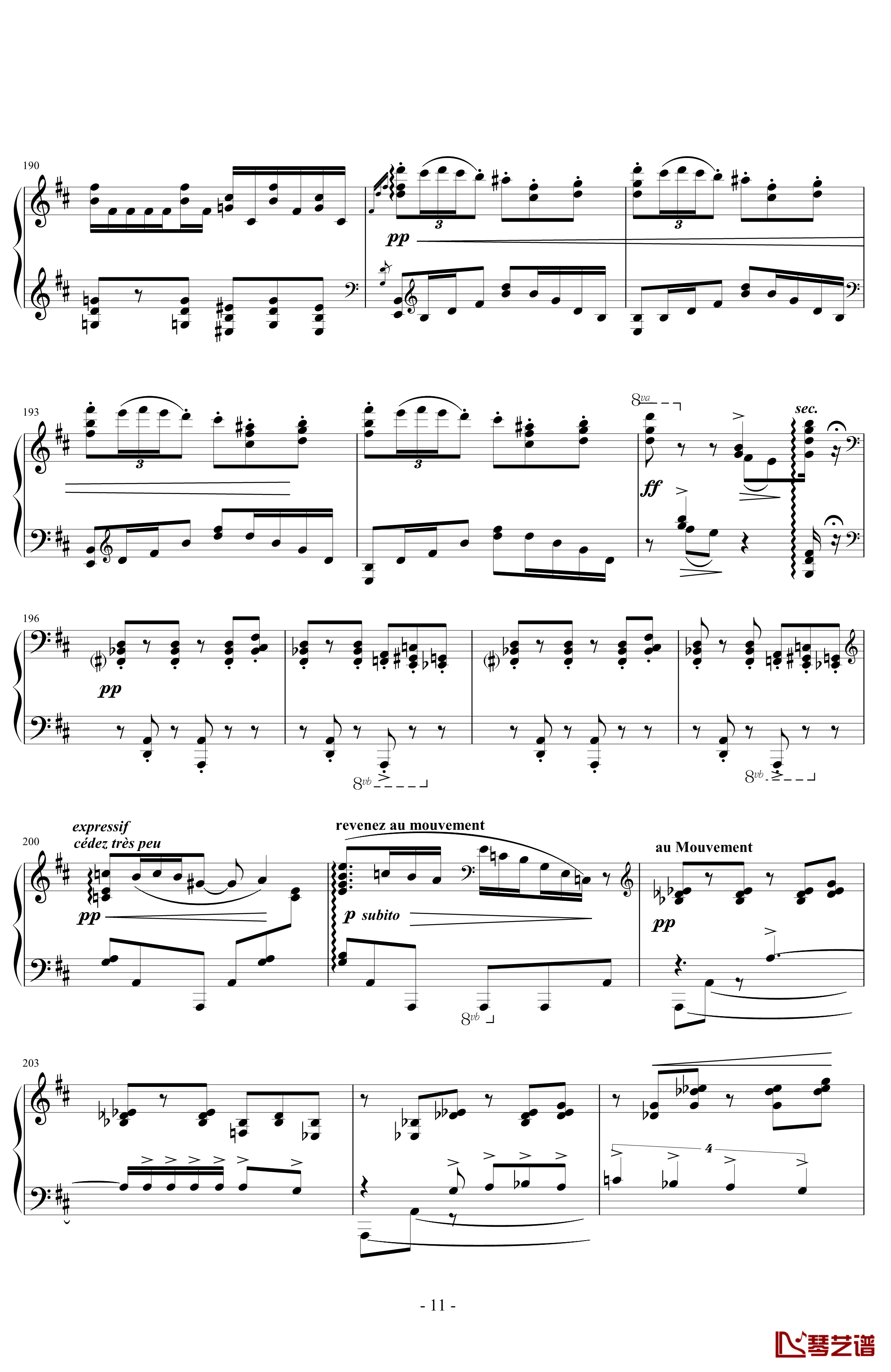 丑角的晨歌钢琴谱-组曲第4首-拉威尔-Ravel11