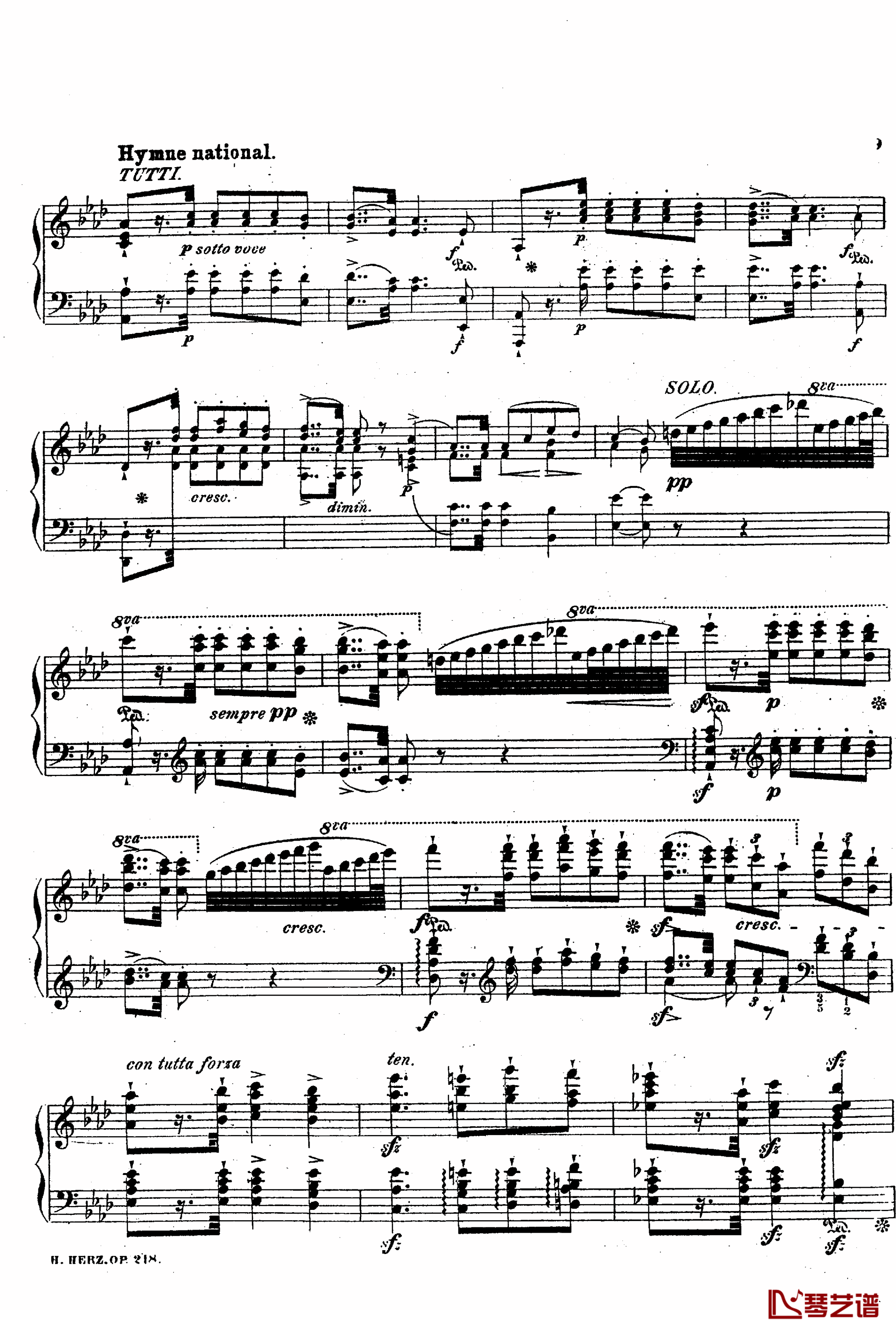 降A大调第八钢琴协奏曲Op.218钢琴谱-赫尔兹28