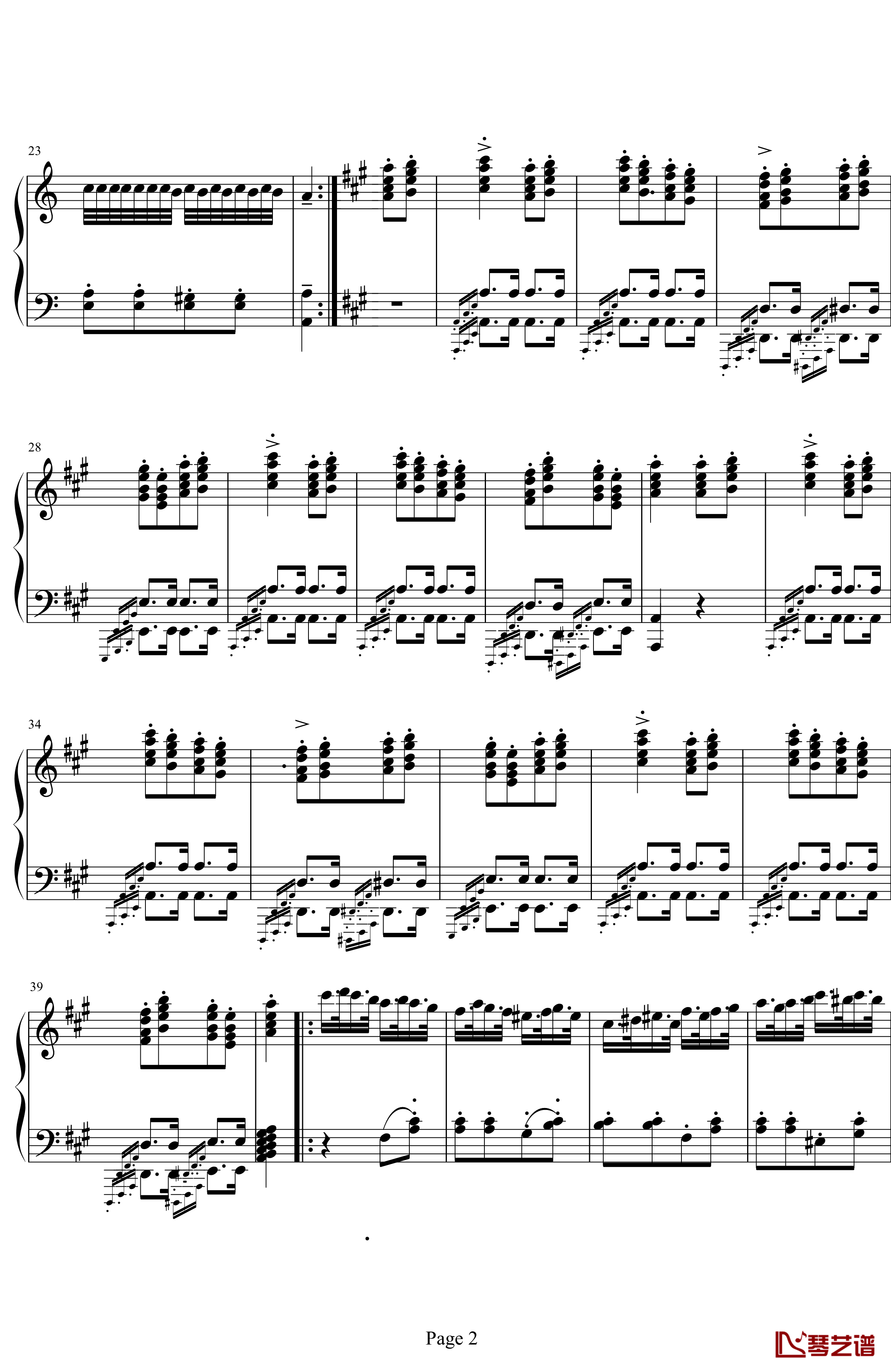神经病进行曲钢琴谱-莫扎特2