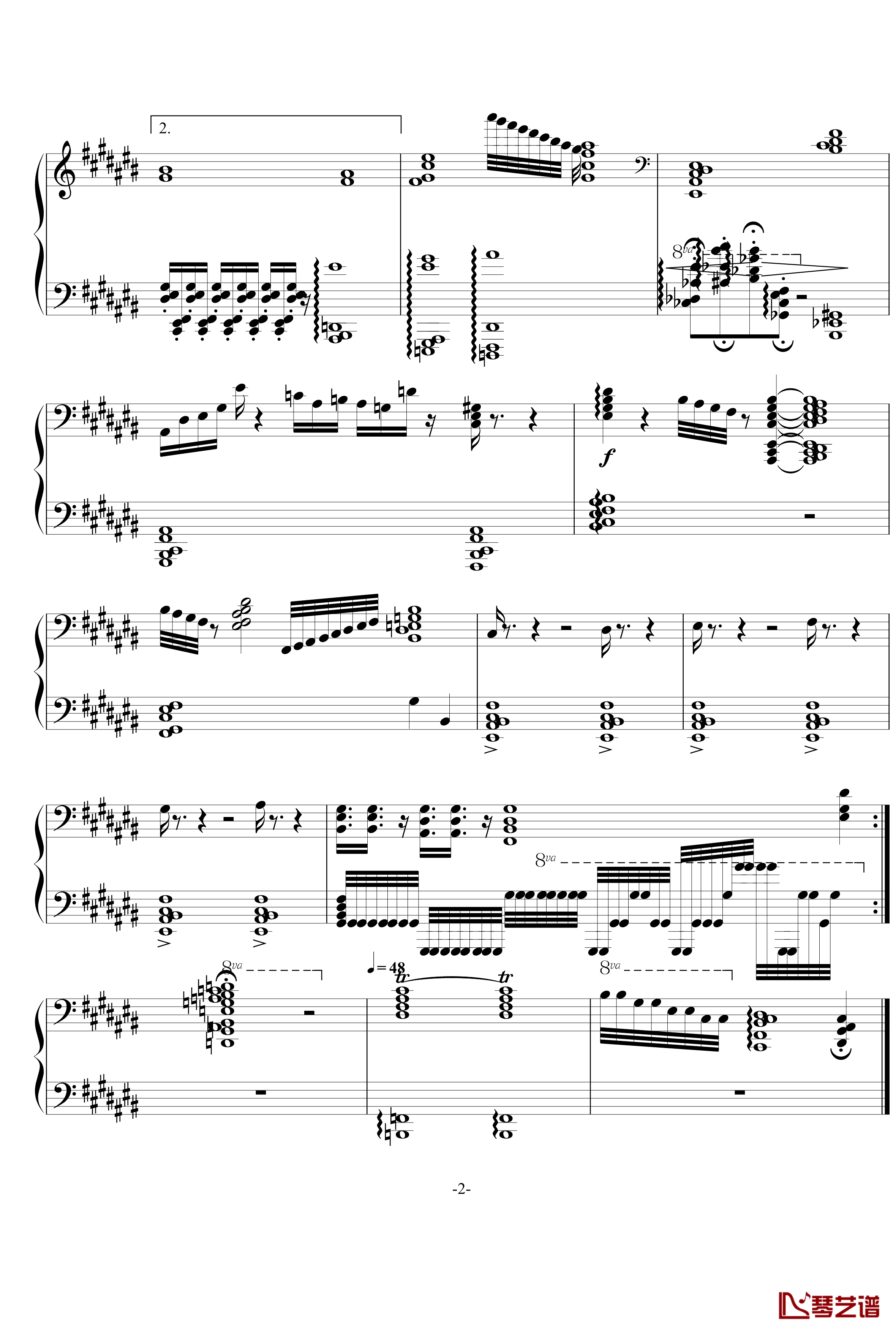 低落的预感钢琴谱-FIRSTONE2