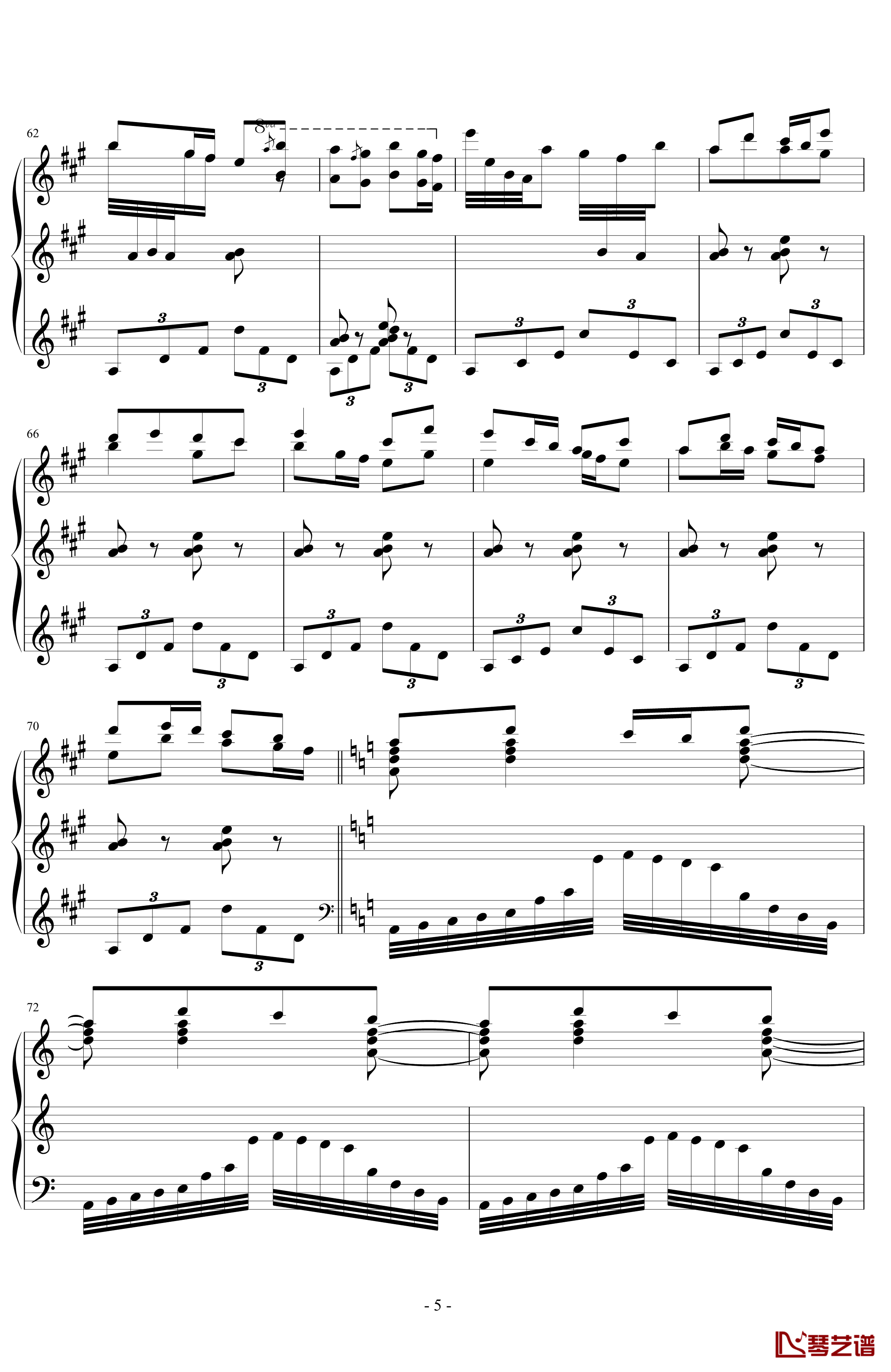 彼得鲁什卡钢琴谱-斯特拉文斯基5