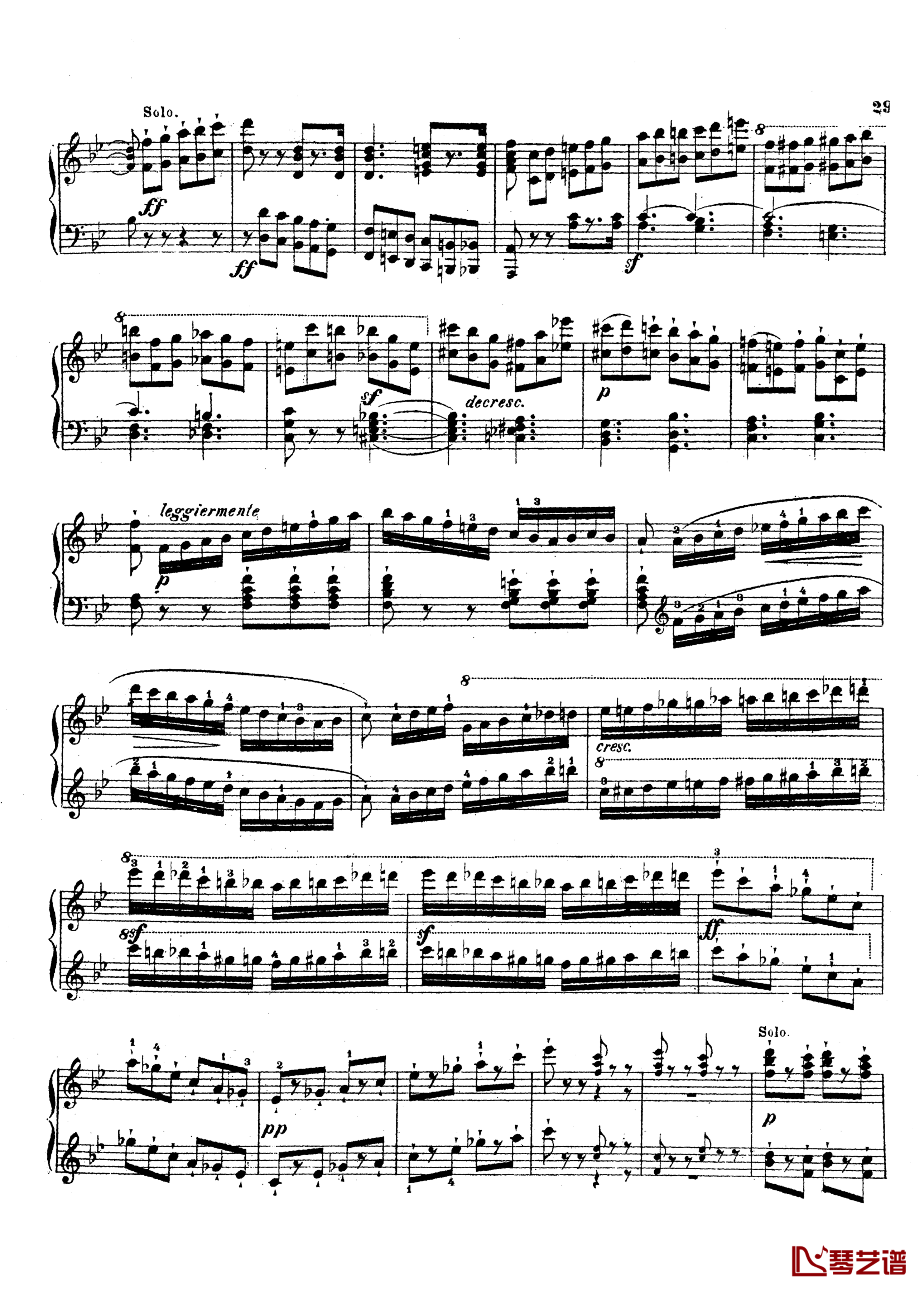 g小调第三钢琴协奏曲Op.58钢琴谱-莫谢莱斯28
