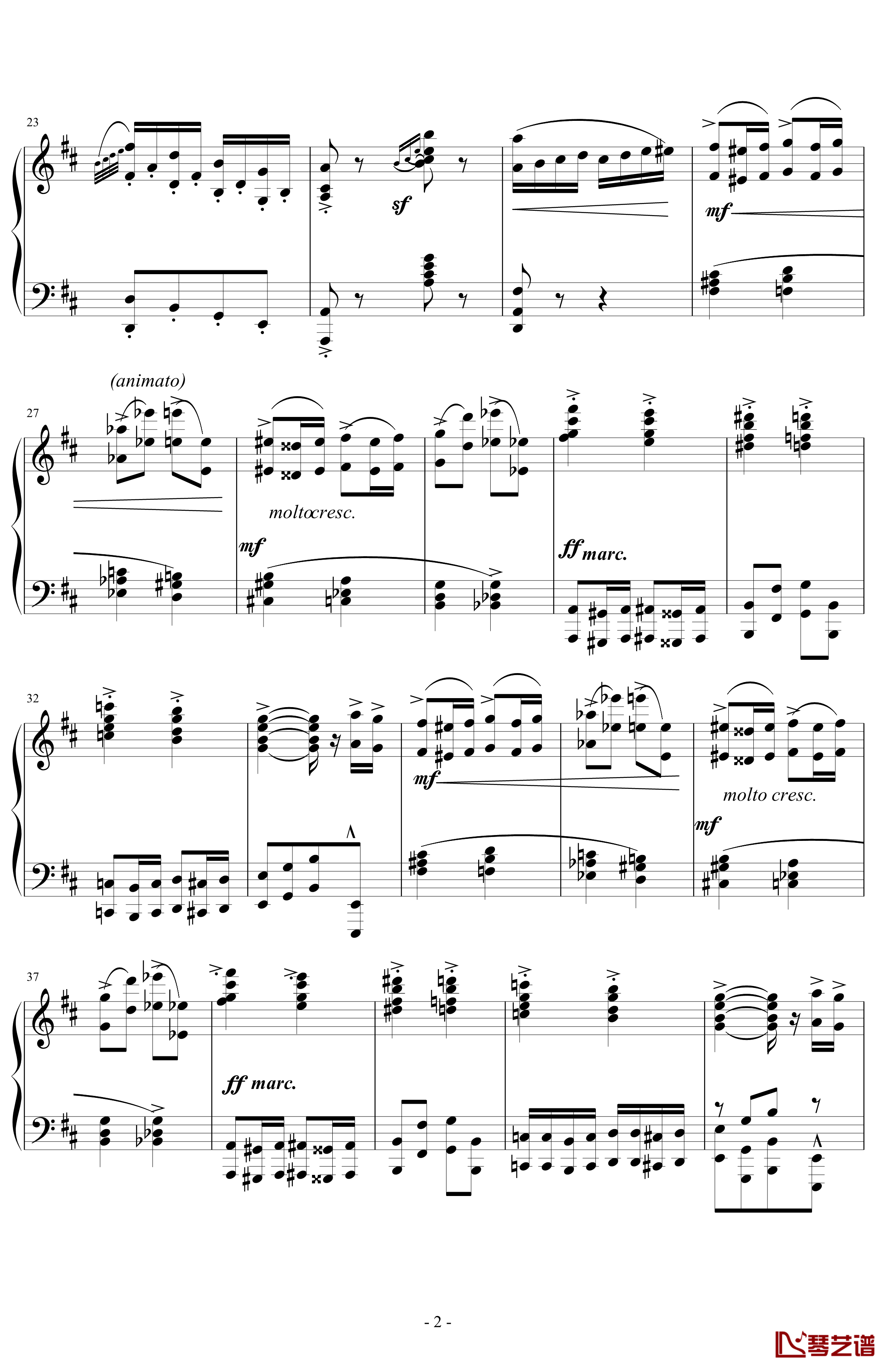 威风凛凛进行曲钢琴谱-钢琴-埃尔加-爆难第一号-Edward Elgar2