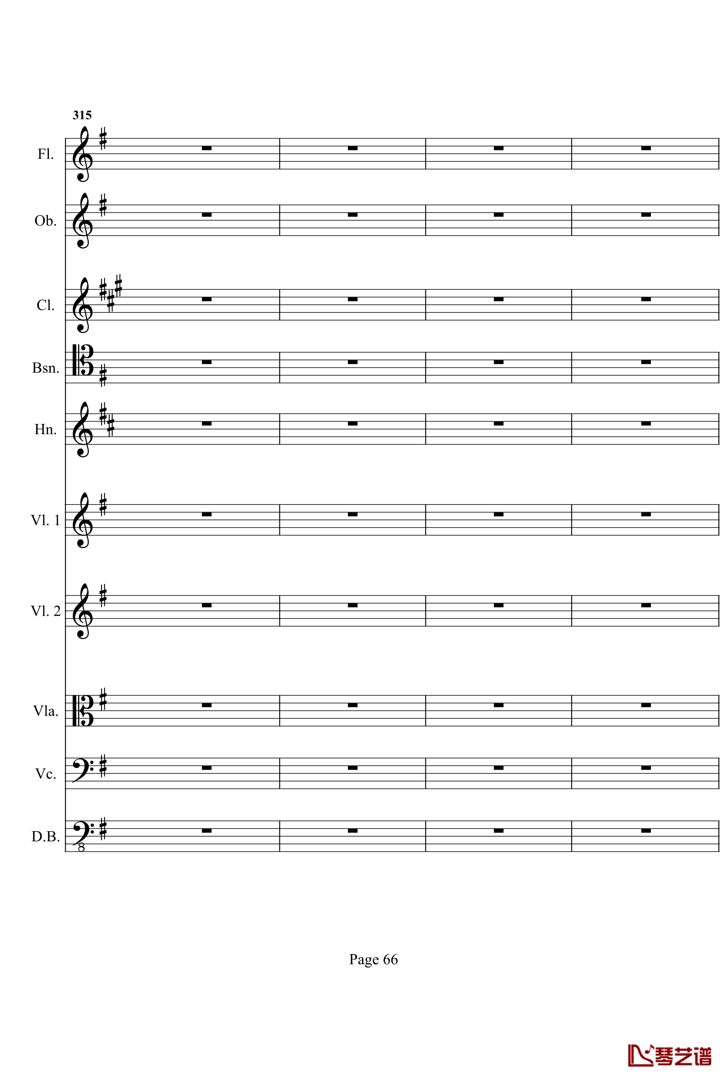 奏鸣曲之交响钢琴谱- 第十首-Ⅰ-贝多芬-beethoven66
