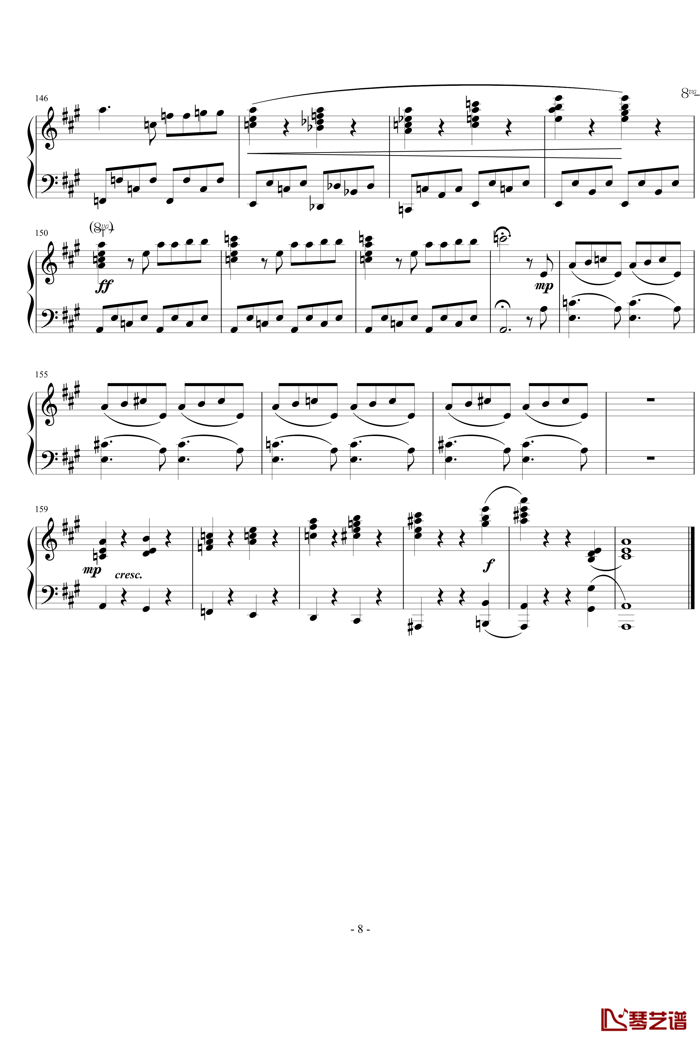 A大调奏鸣曲第一乐章钢琴谱-清代皇帝8