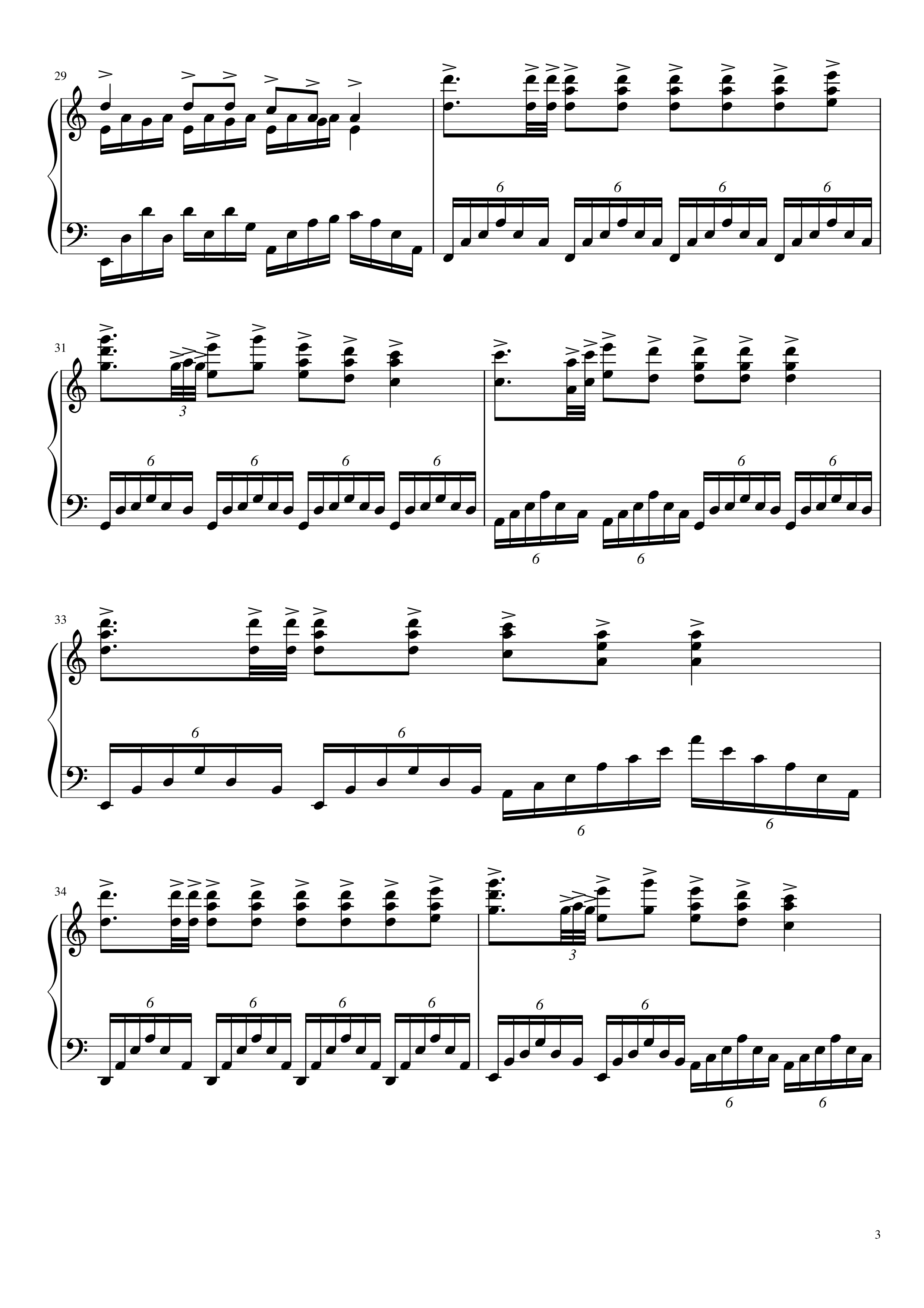 蝉钢琴谱-yewwc3