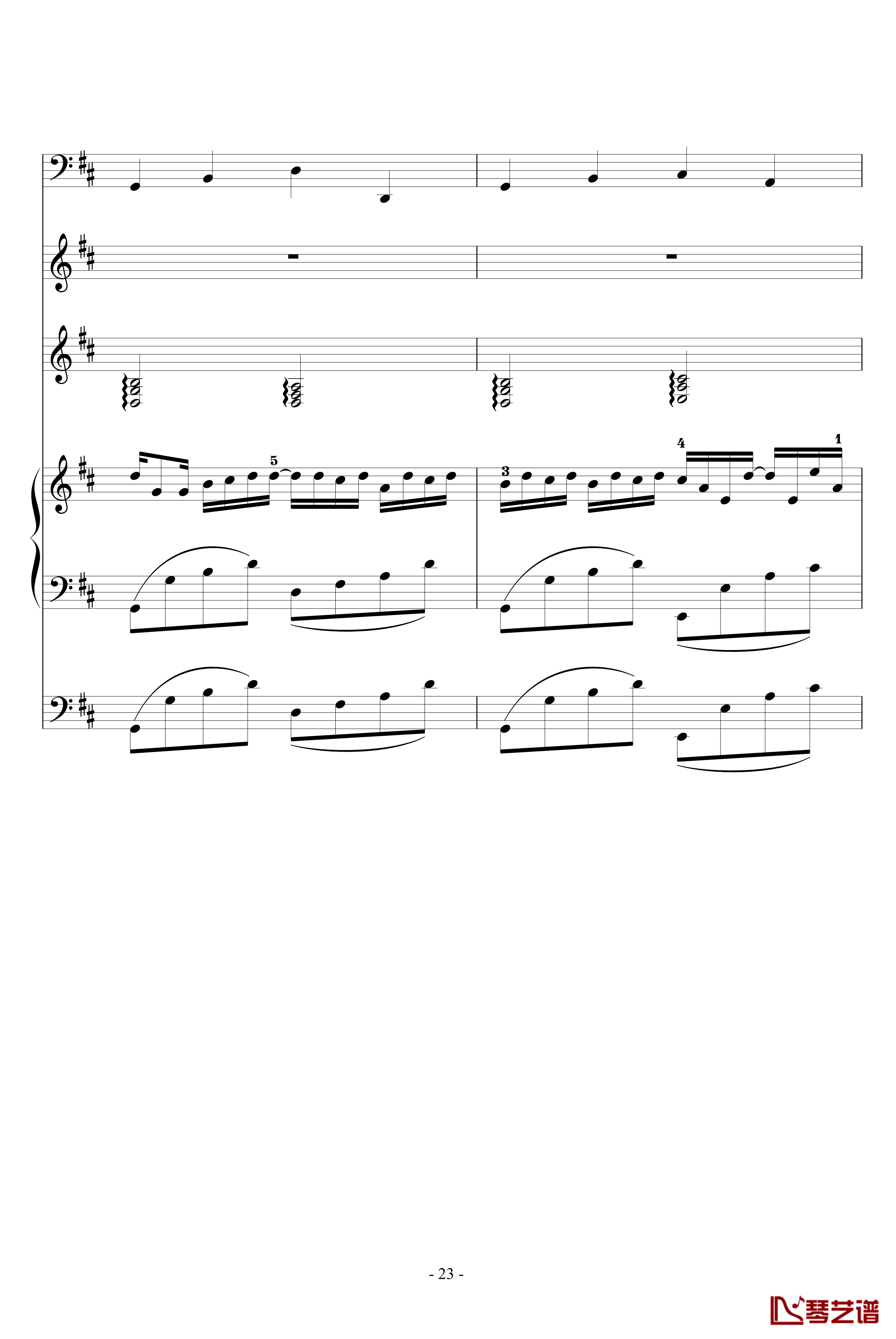 卡农钢琴谱-帕赫贝尔-Pachelbel23