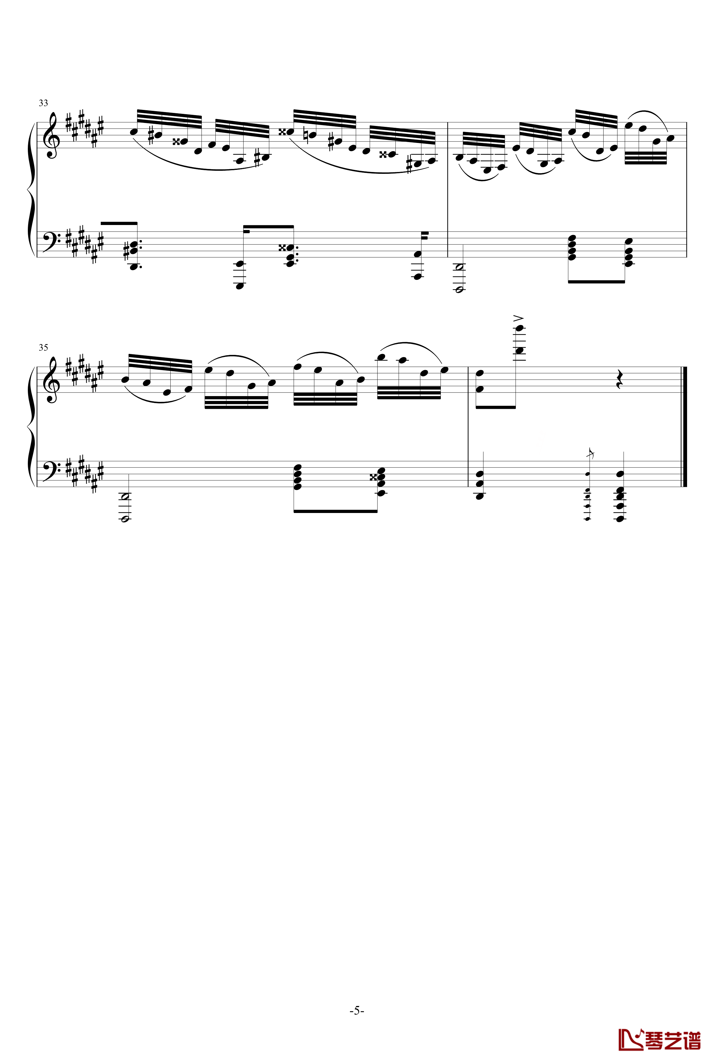 Etude in D sharp minor钢琴谱-KioooS5