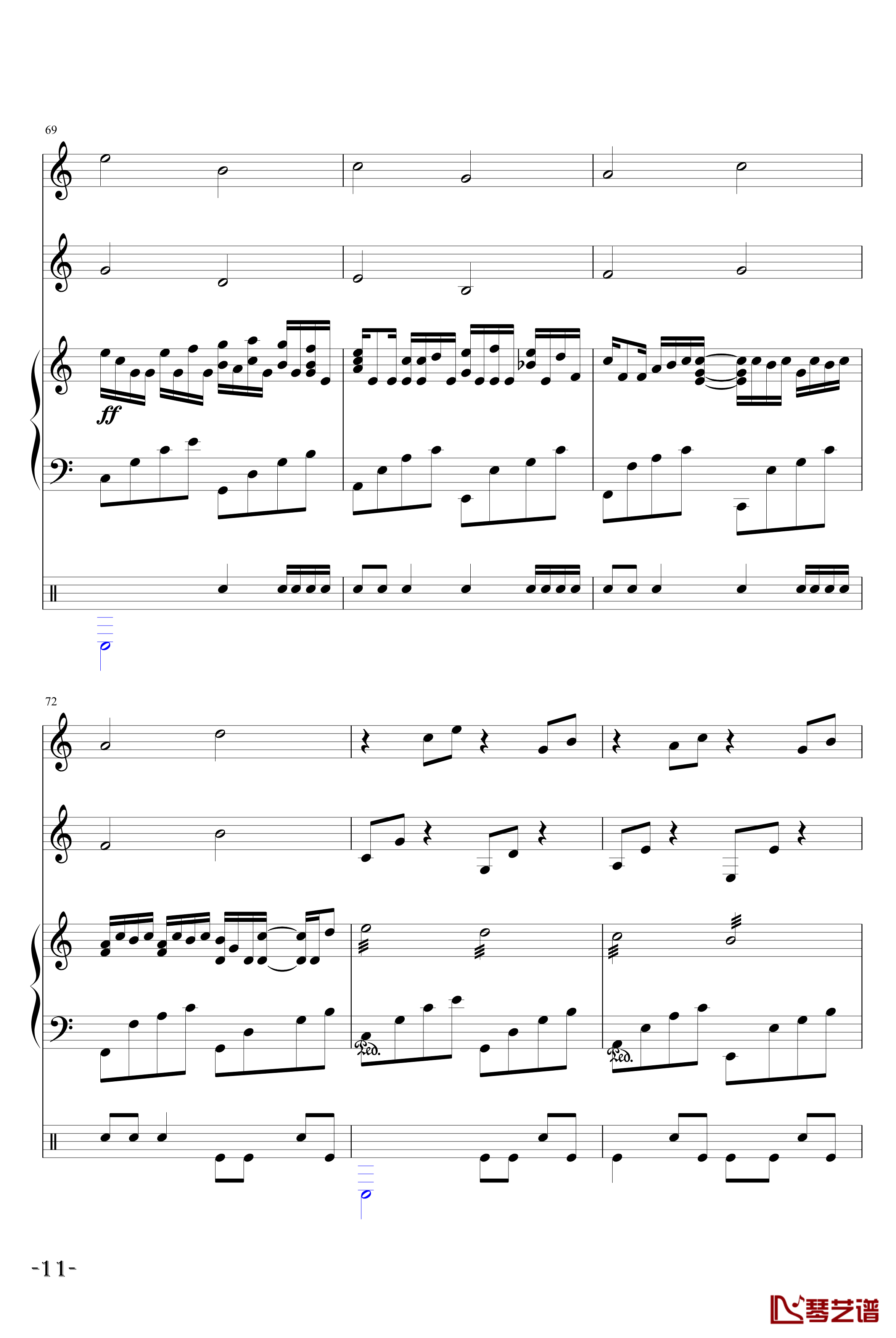 欢乐卡农钢琴谱-帕赫贝尔-Pachelbel11