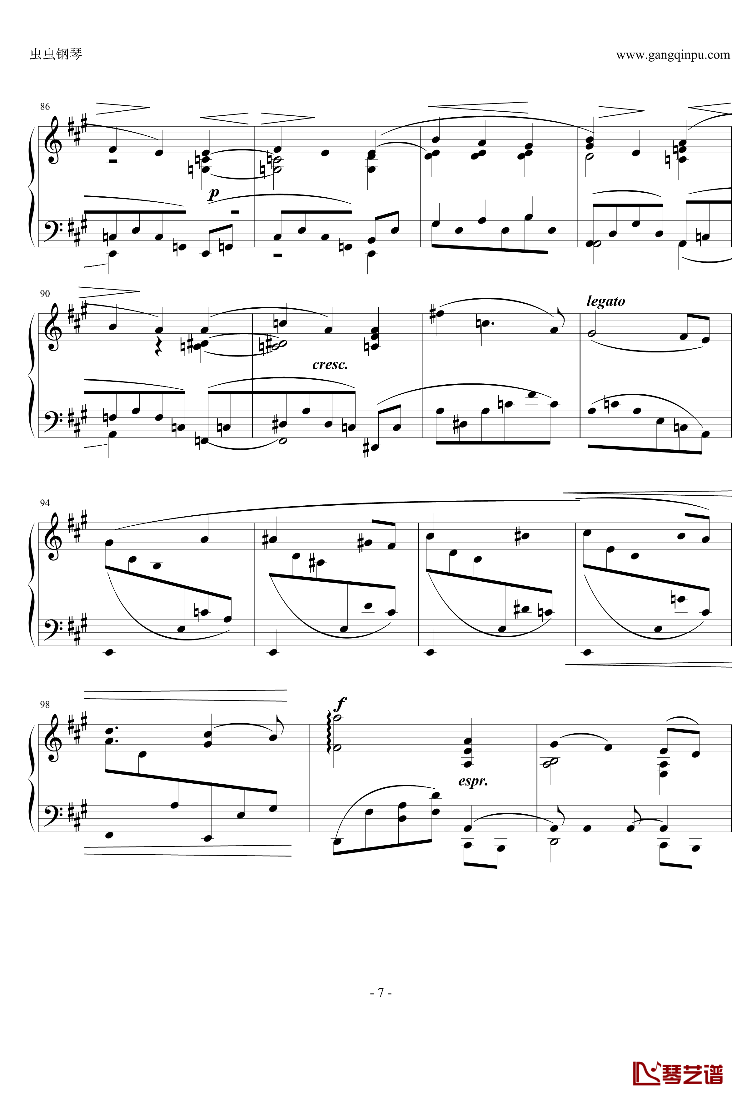 间奏曲Op.118  No.2钢琴谱-勃拉姆斯-Brahms7