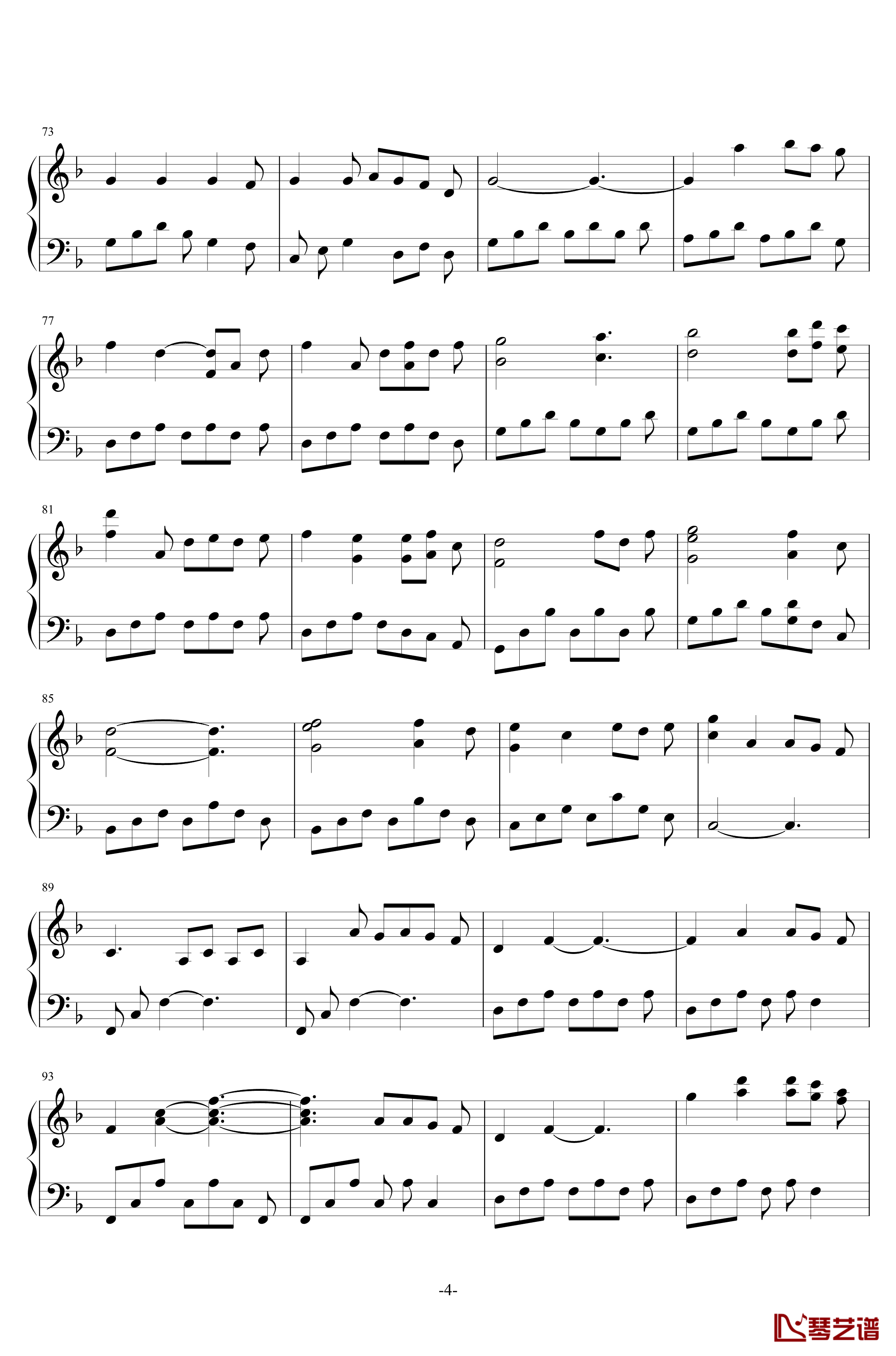 雅尼钢琴谱-Yanni4