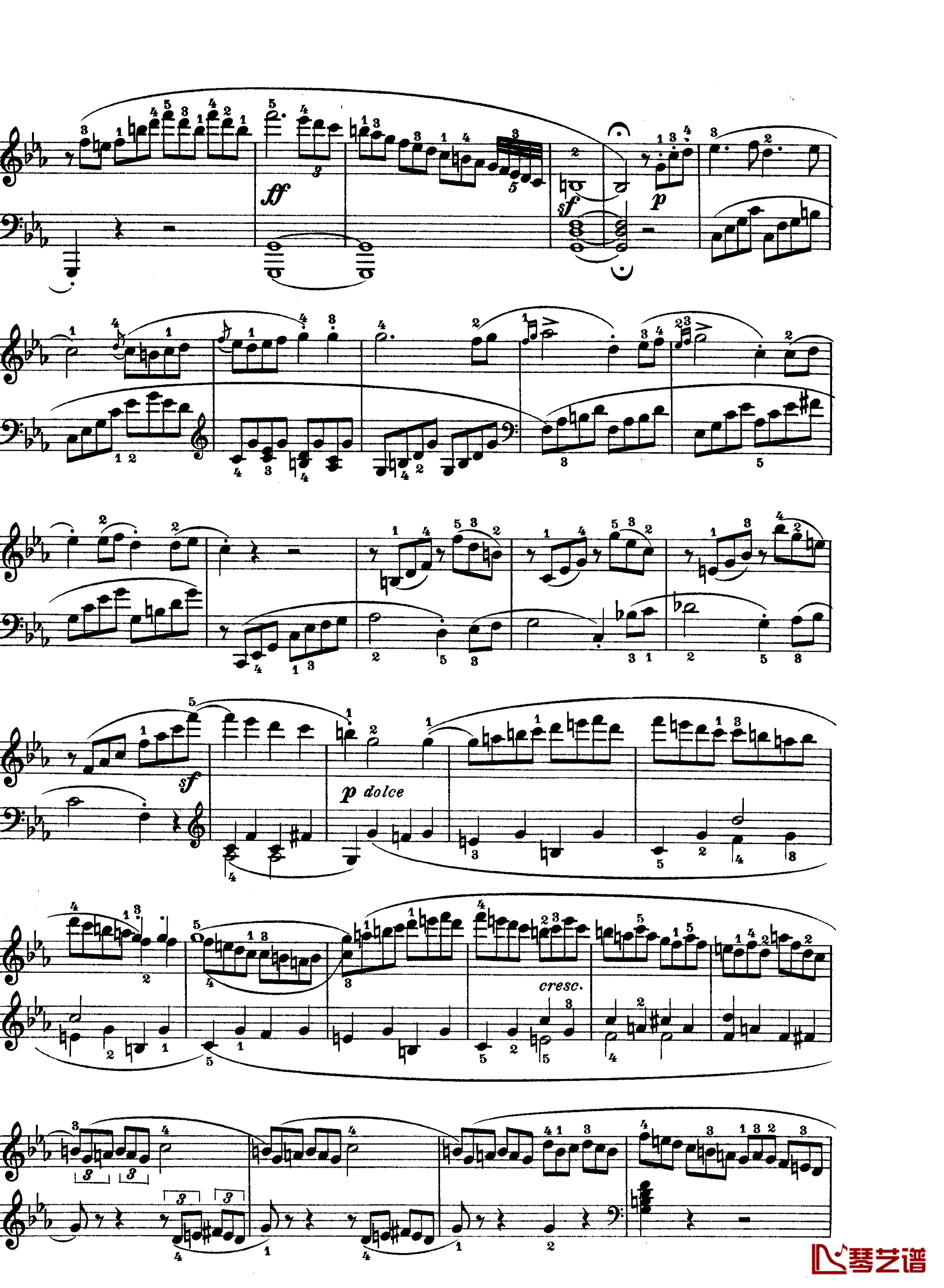 C小调第八琴奏鸣曲钢琴谱-悲怆-贝多芬-beethoven16