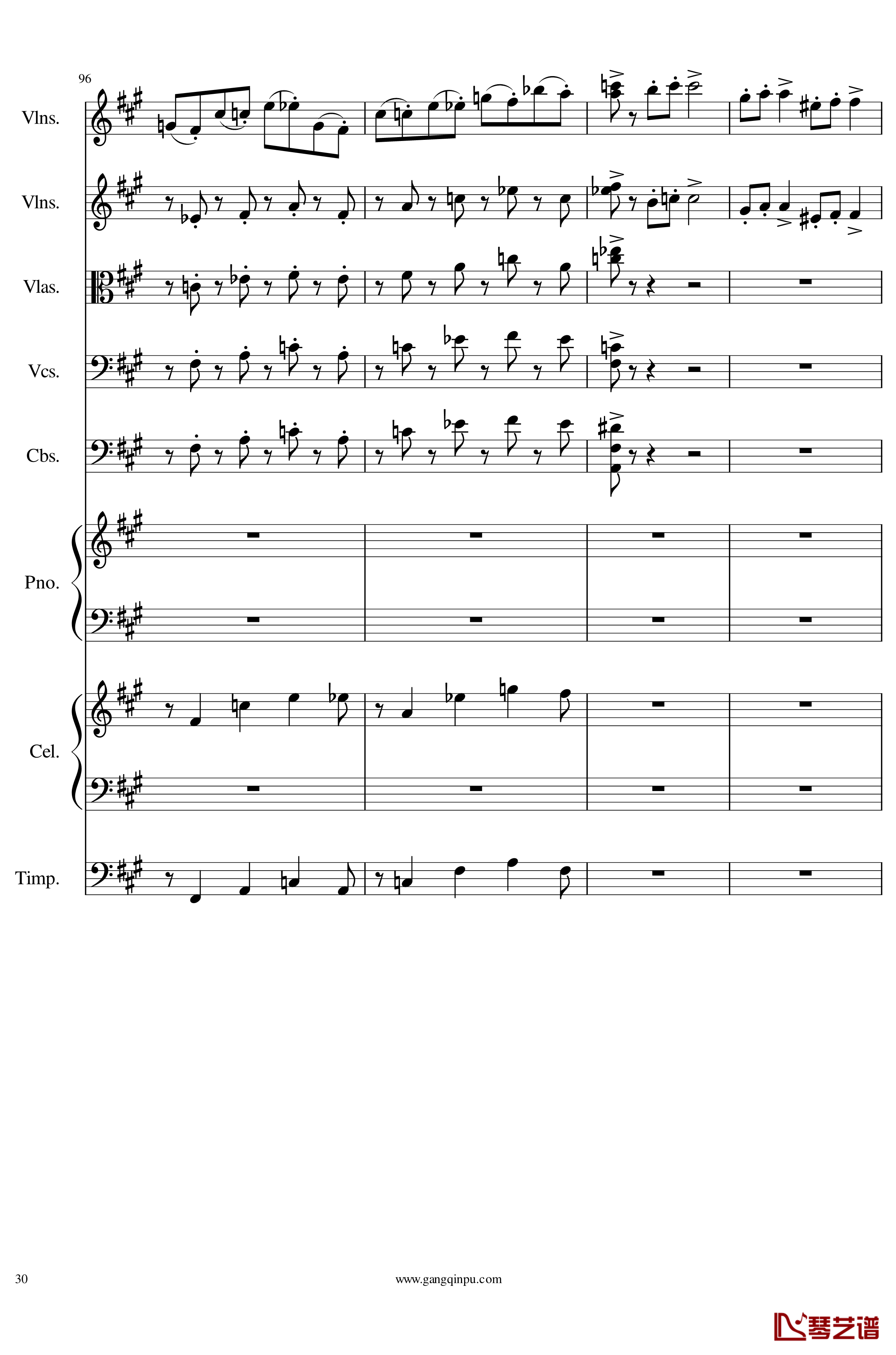 光高校庆序曲Op.44钢琴谱-一个球30