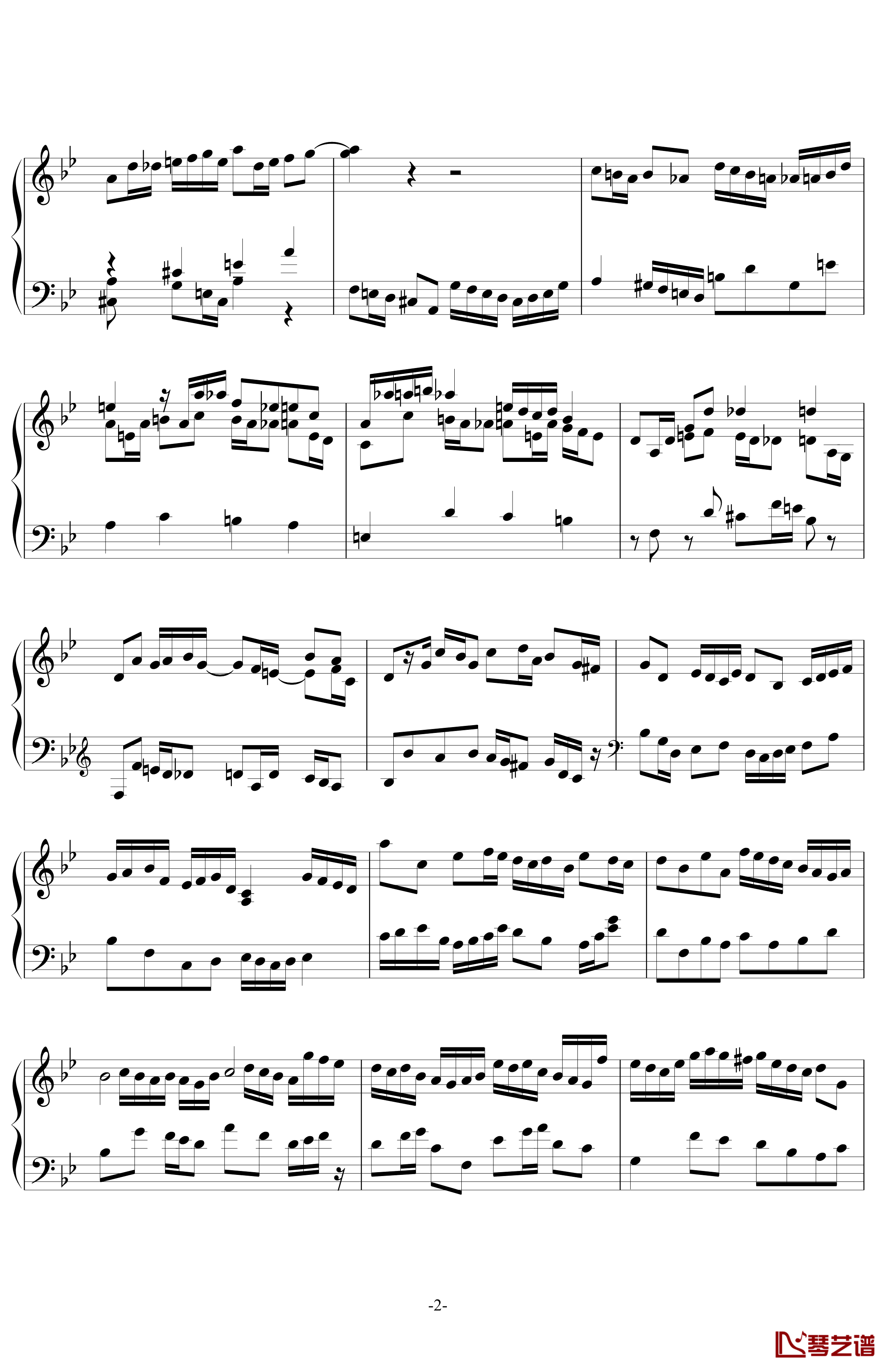 Fugue in G minor钢琴谱-舍勒七世2