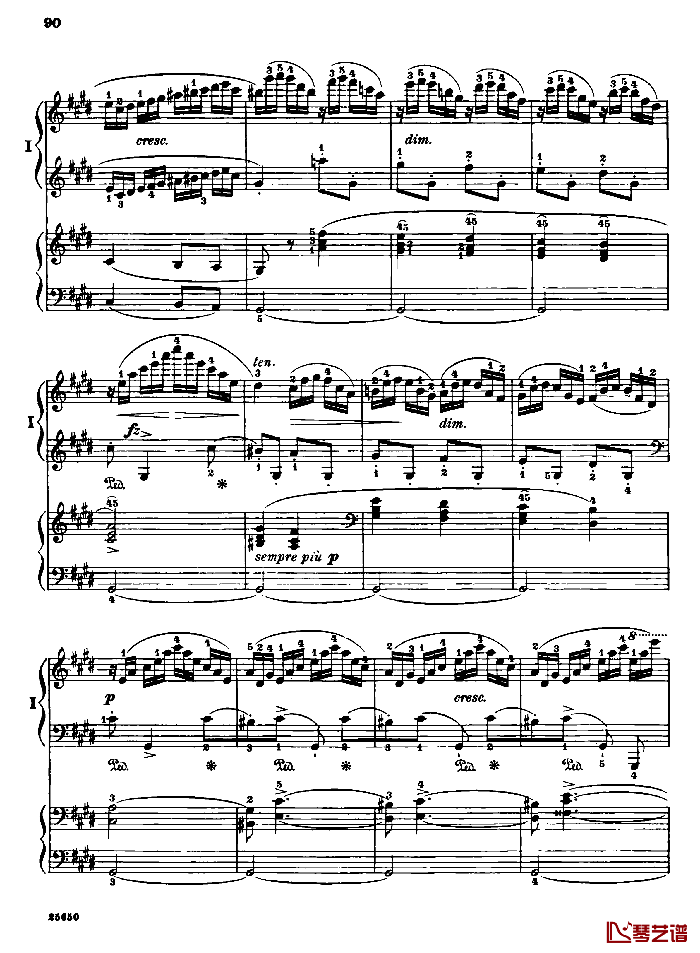肖邦第一钢琴协奏曲钢琴谱-肖邦92