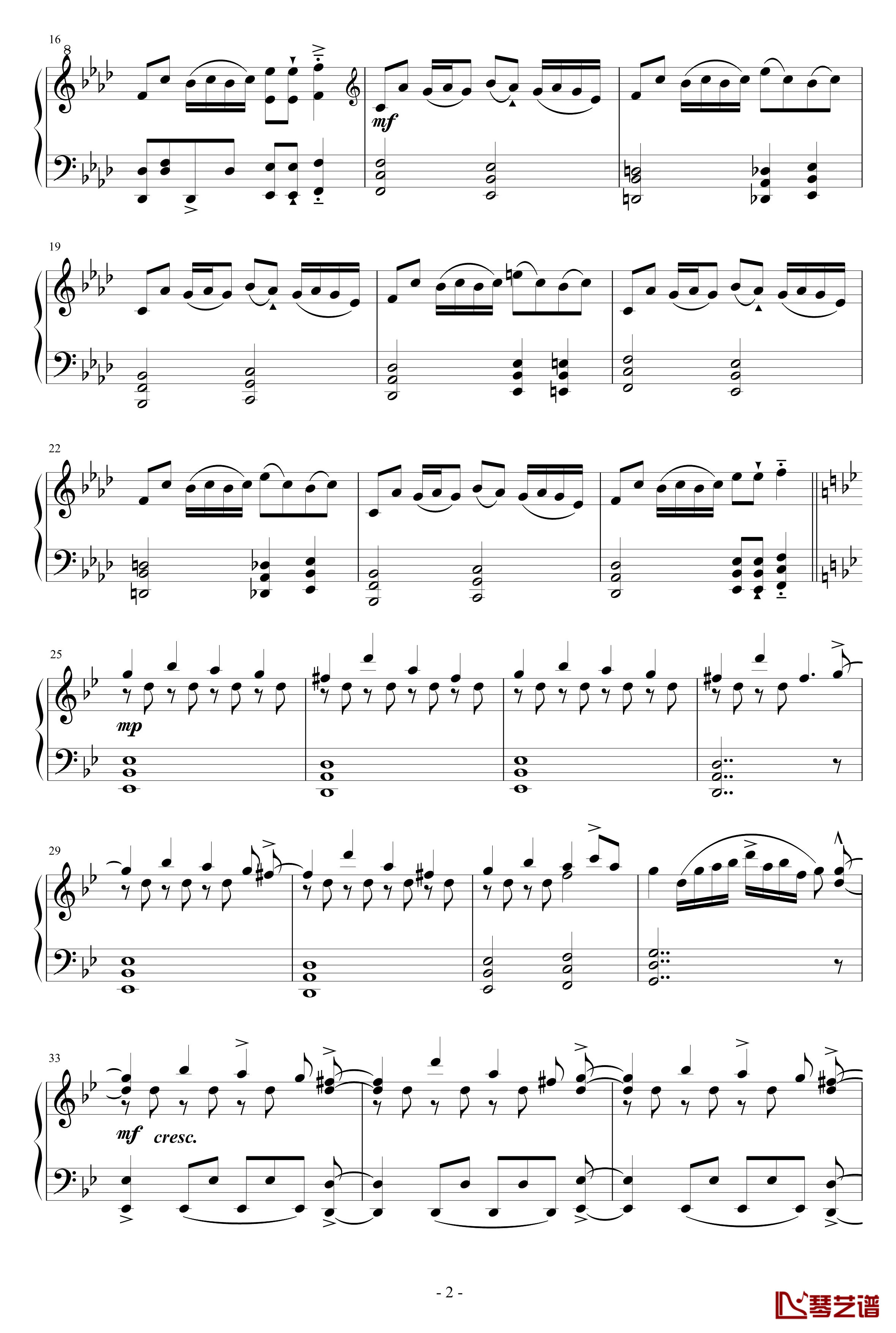  フラワリングナイト钢琴谱-幻想游戏22