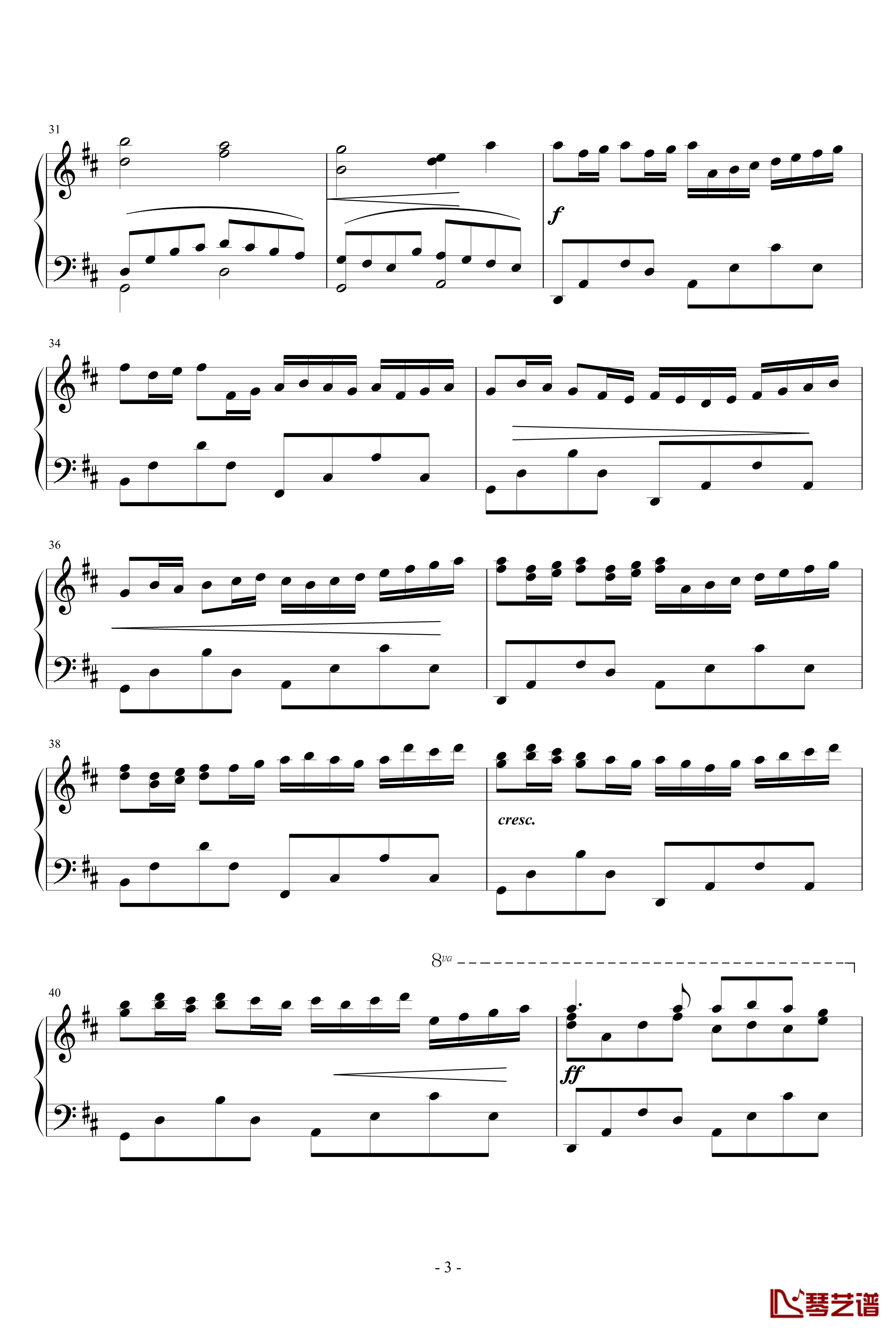 卡农正版钢琴谱-帕赫贝尔-Pachelbel3