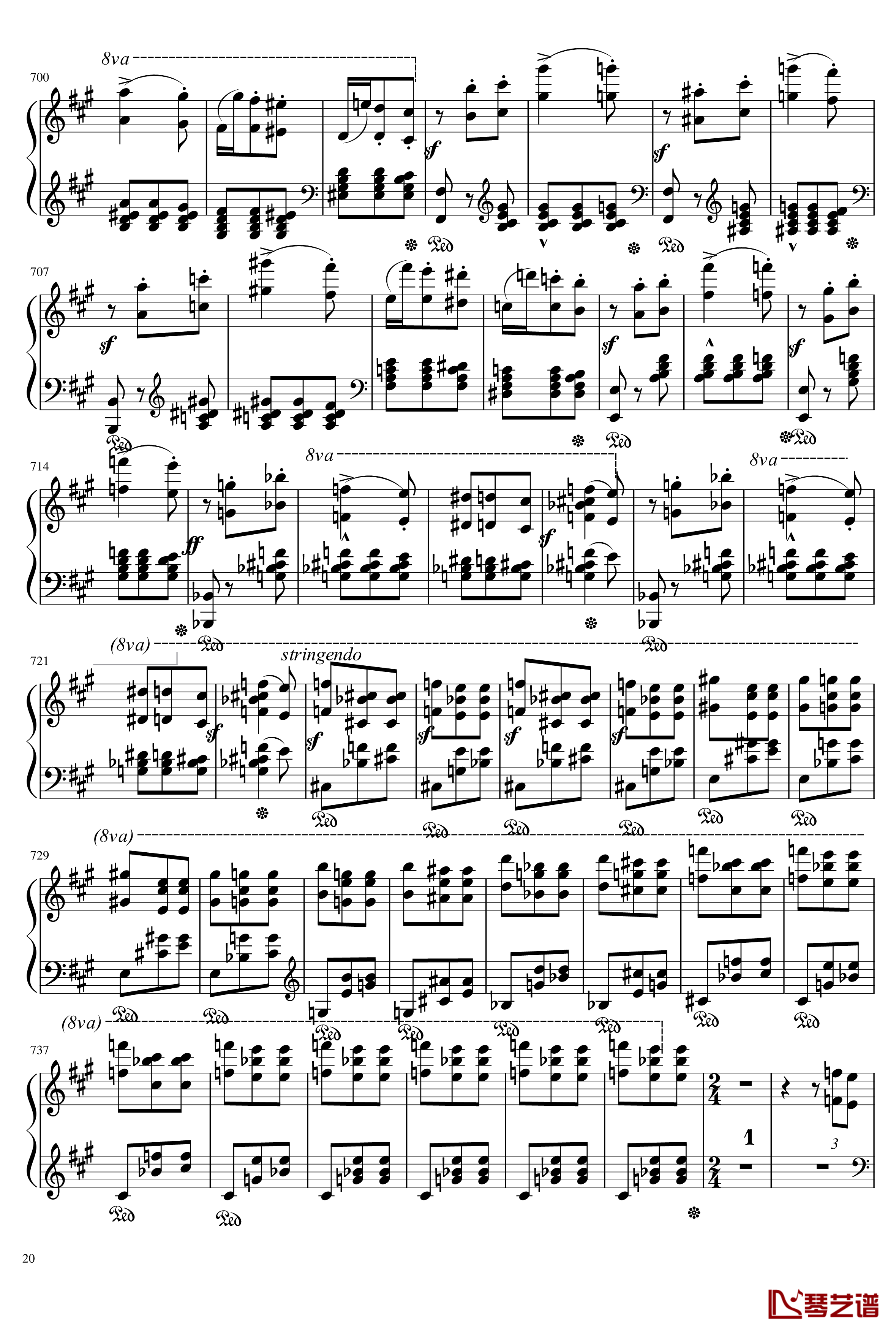 Mephisto Waltz No. 1 S. 514钢琴谱-李斯特20