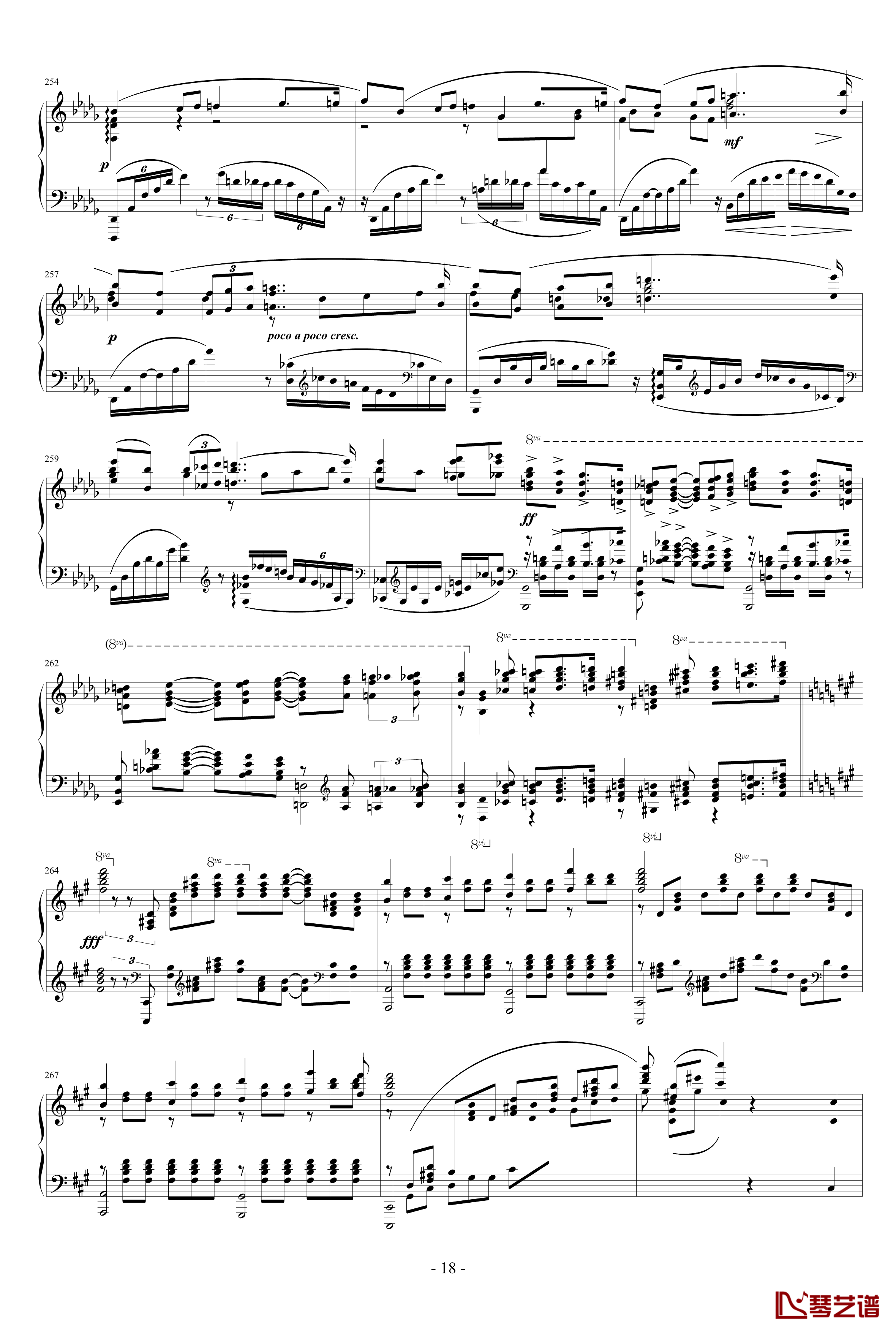 拉赫玛尼诺夫第一钢琴协奏曲 Op.1钢琴谱-拉赫马尼若夫18