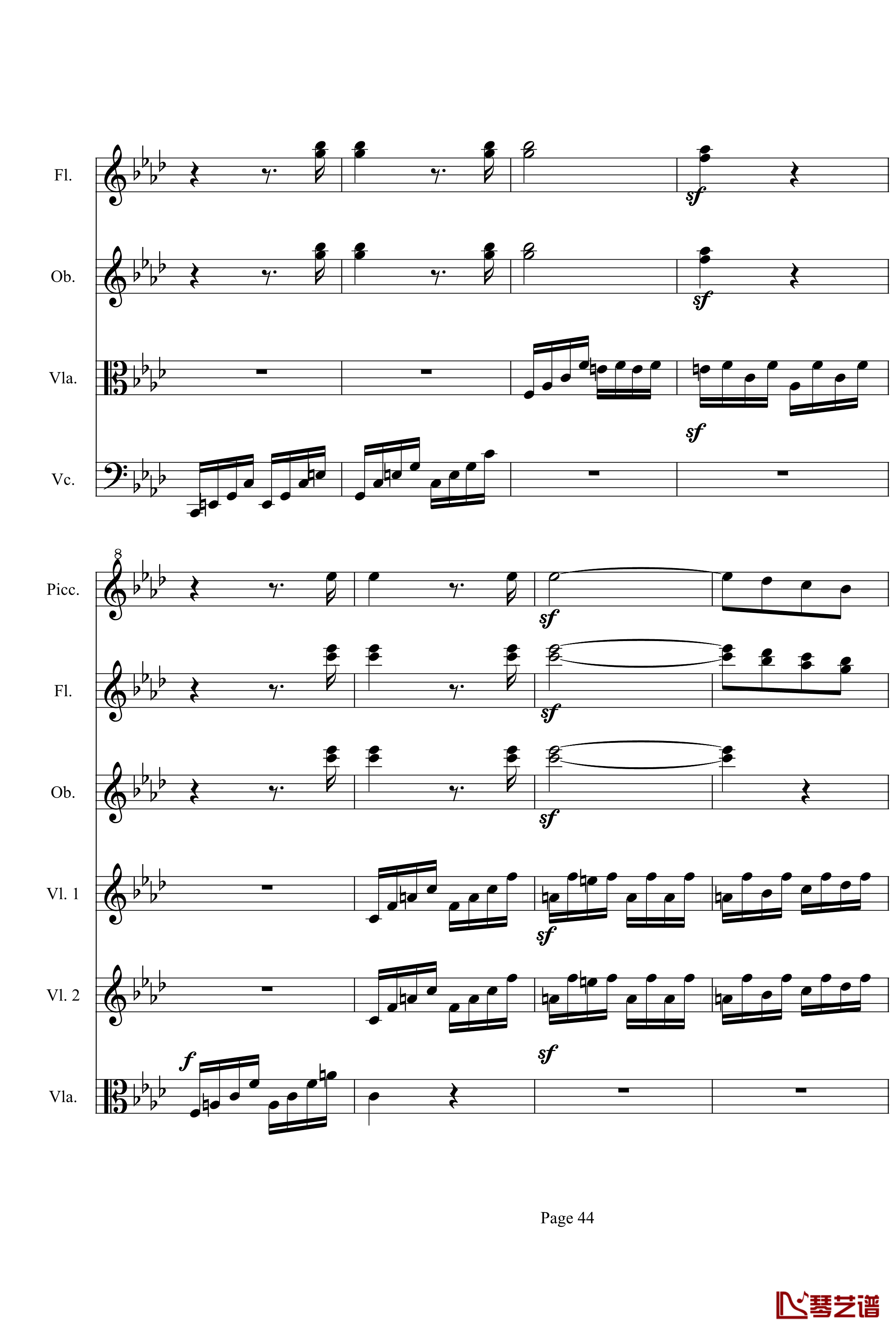 奏鸣曲之交响第23首Ⅲ钢琴谱--贝多芬-beethoven44