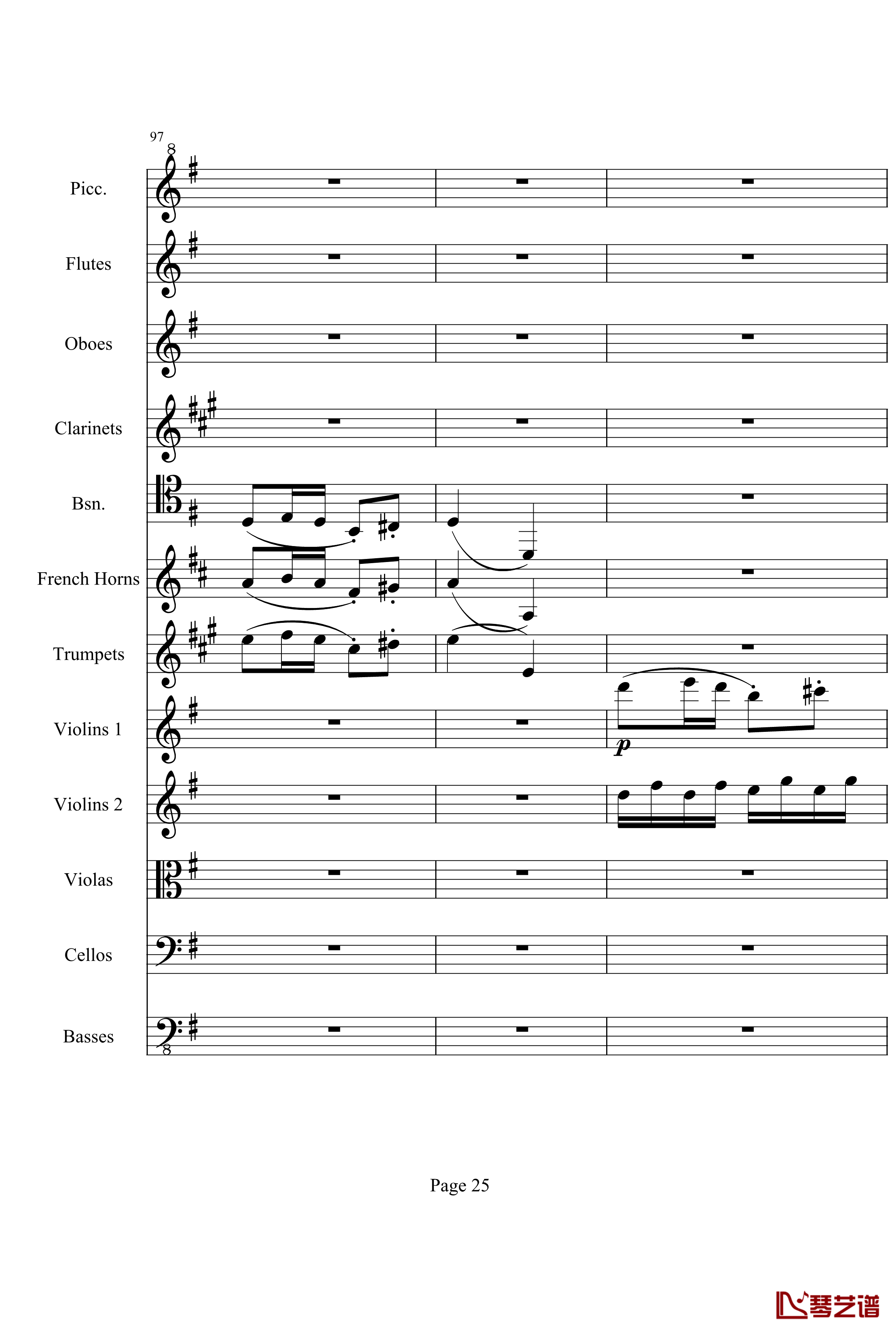 奏鸣曲之交响钢琴谱-第25首-Ⅲ-贝多芬-beethoven25