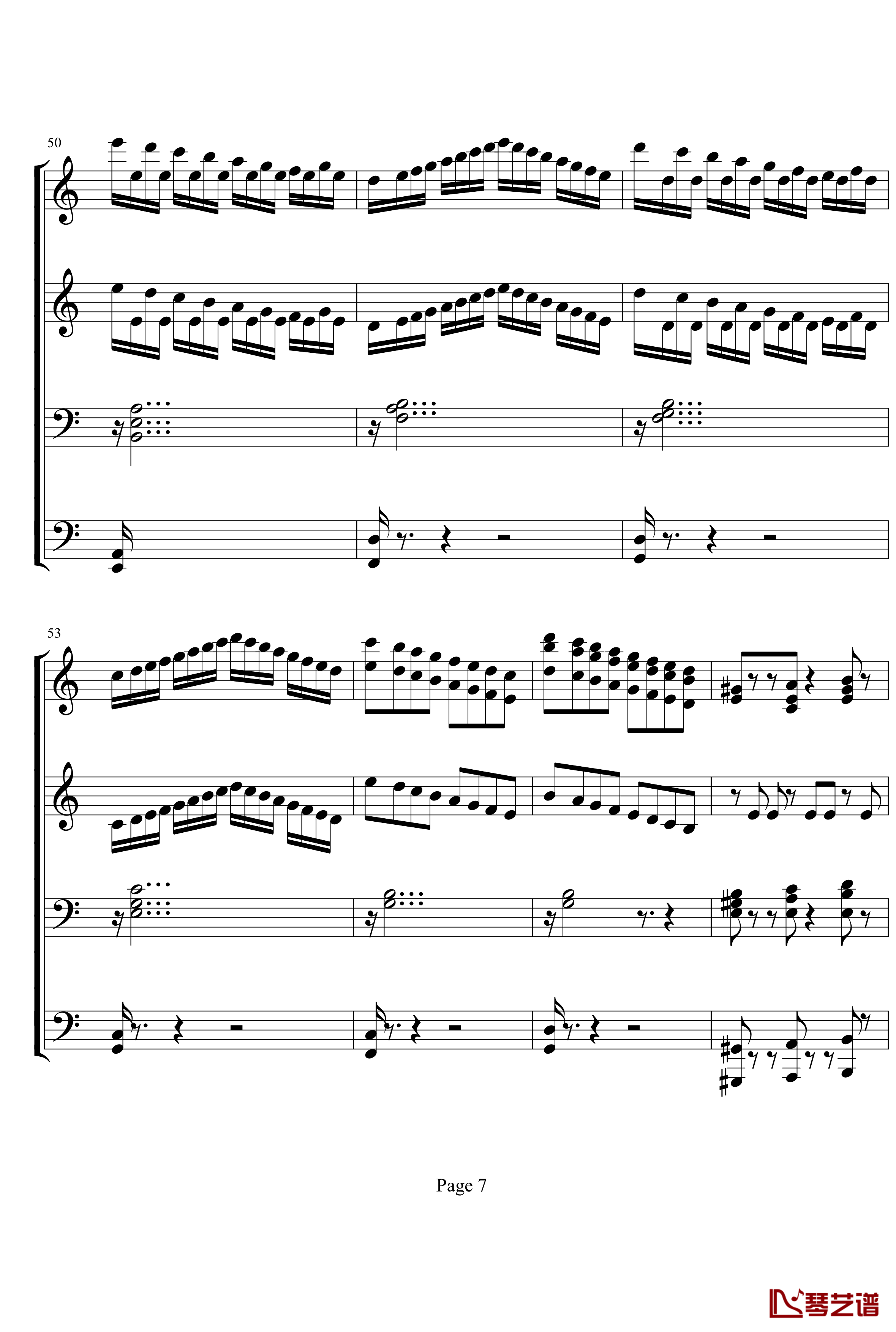 V3钢琴谱-贝多芬-beethoven7