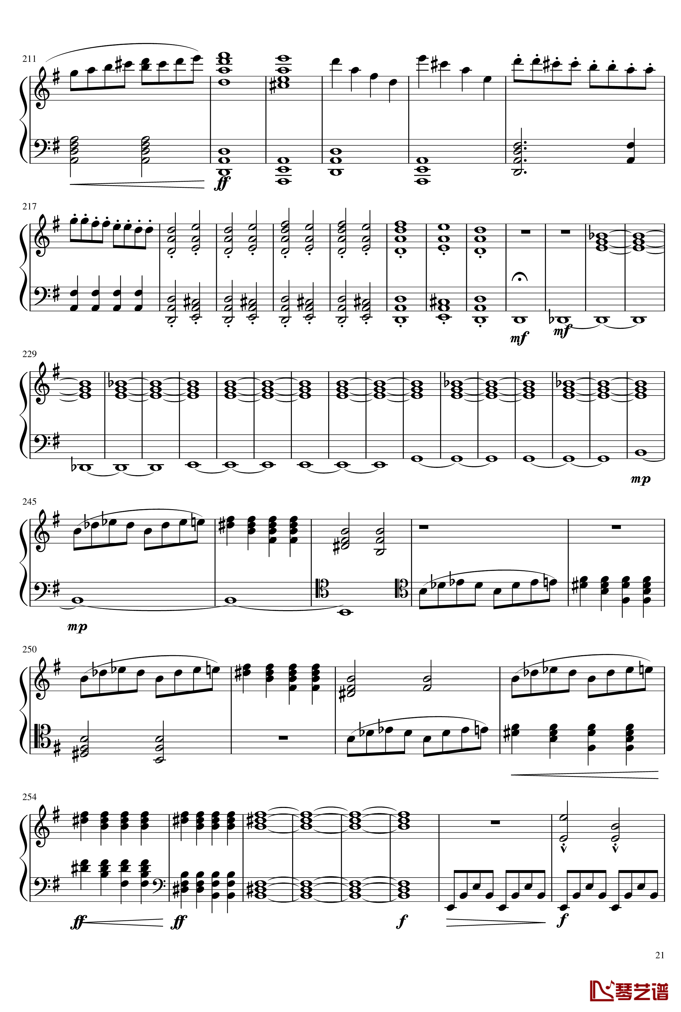 E小调第一钢琴奏鸣曲钢琴谱-一个世纪21