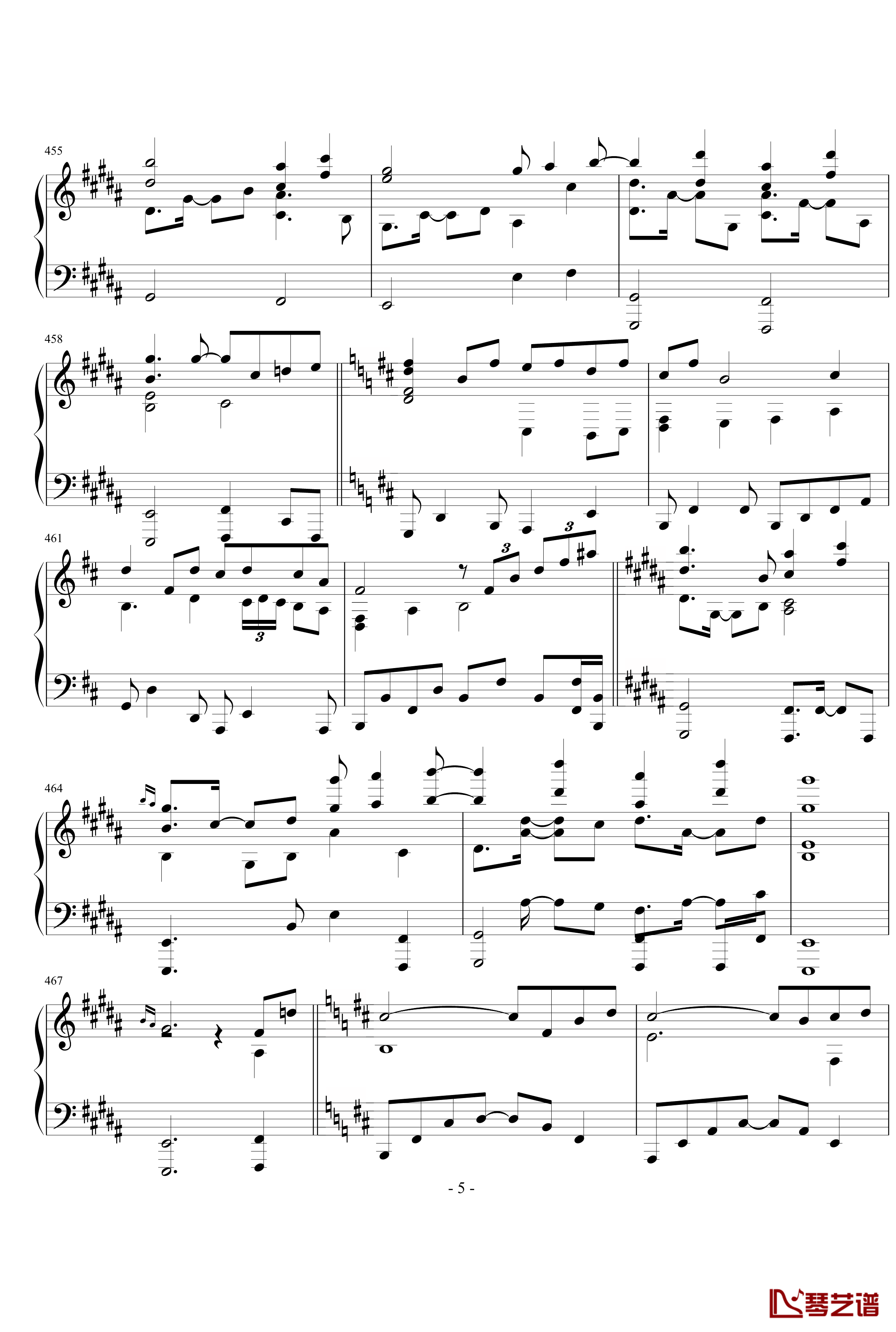 Pianoforte钢琴谱-東方連奏曲II 第三部分-东方project5