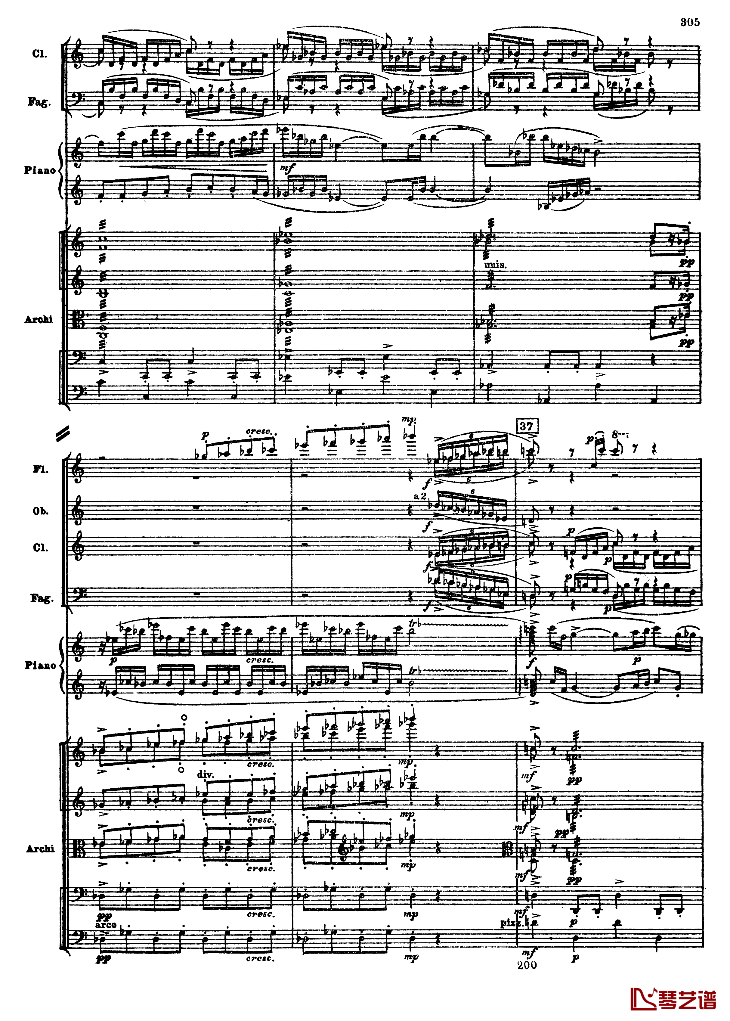 普罗科菲耶夫第三钢琴协奏曲钢琴谱-总谱-普罗科非耶夫37