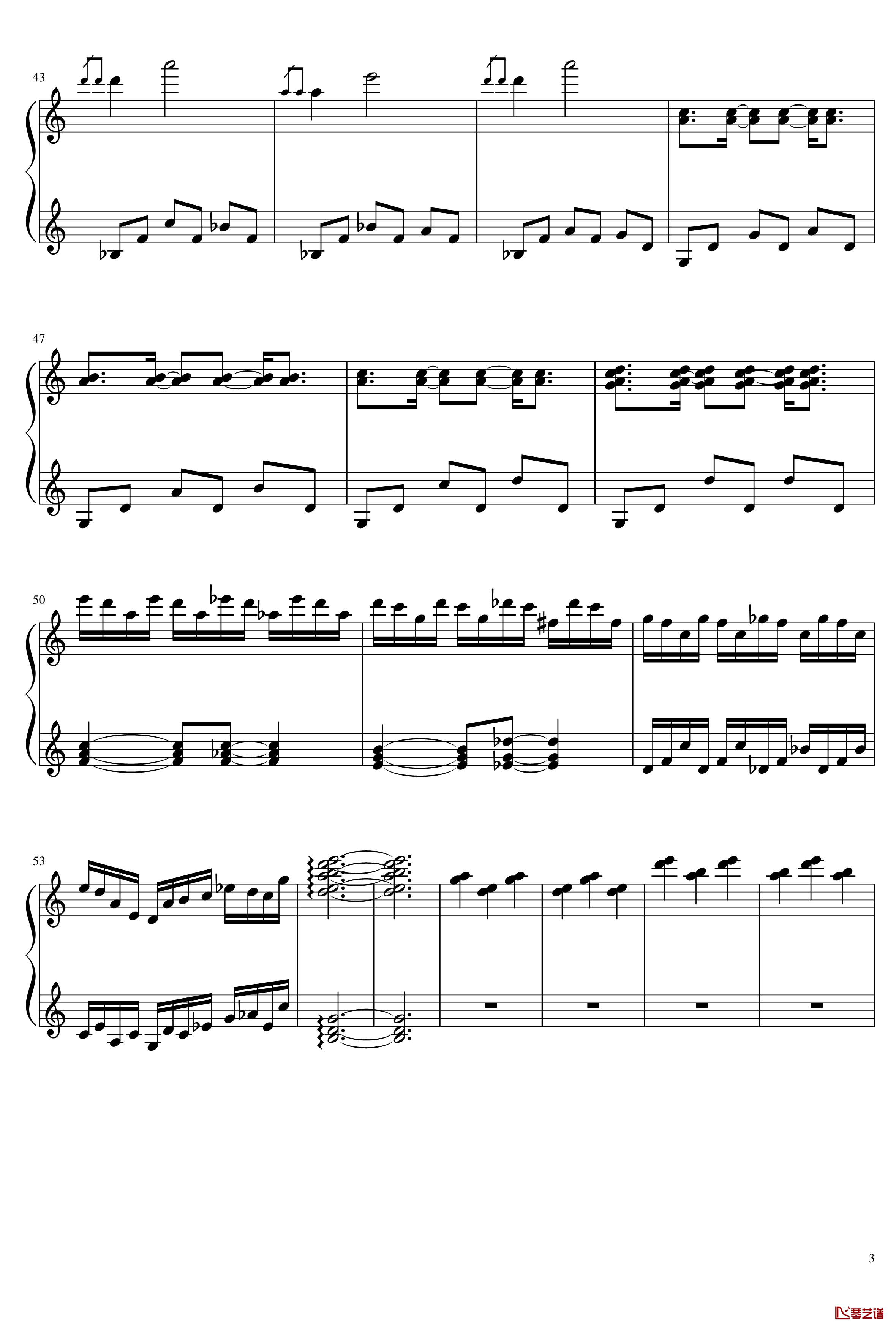 冥4钢琴谱-yewwc3