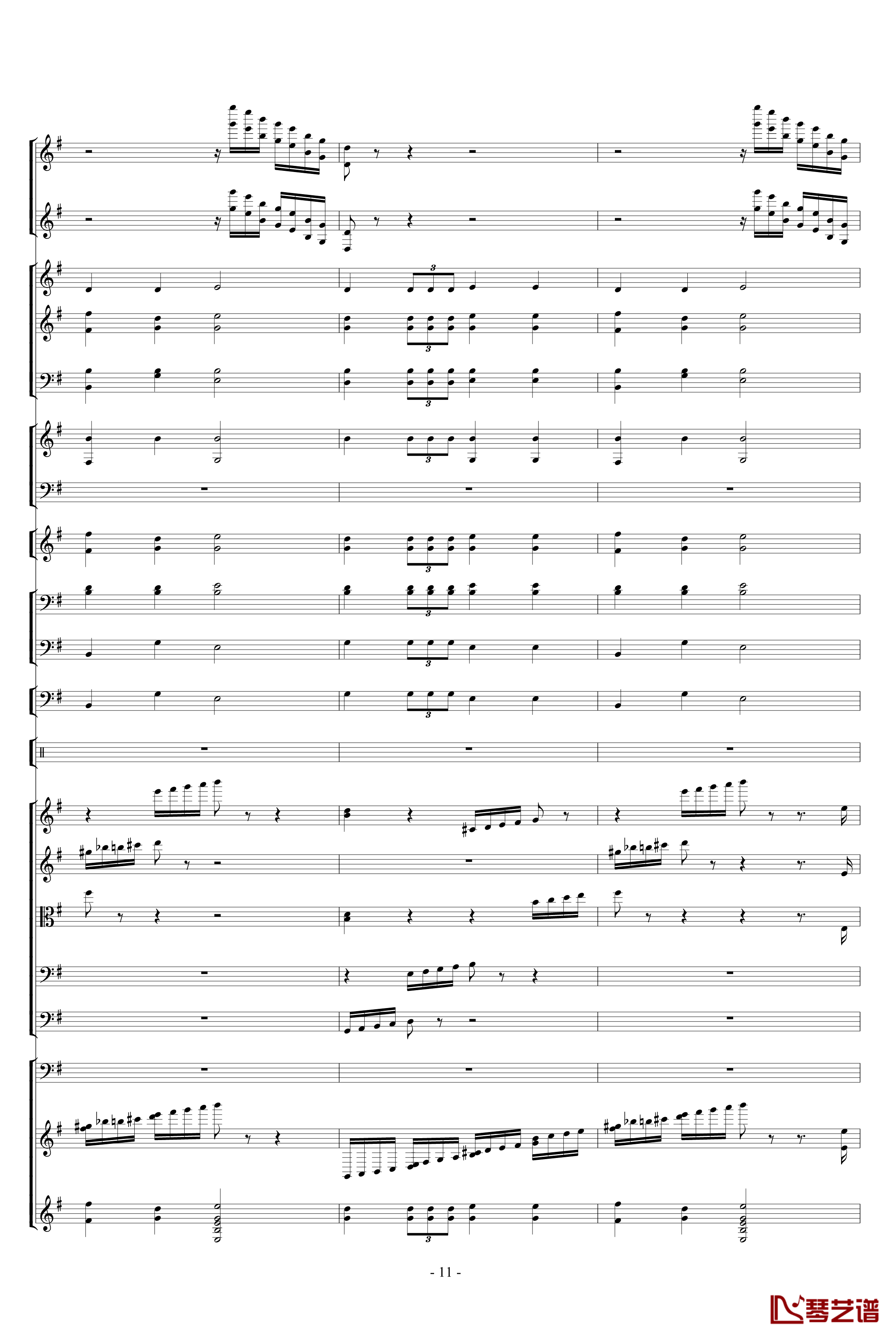 胡桃夹子组曲之进行曲钢琴谱-柴科夫斯基-Peter Ilyich Tchaikovsky11