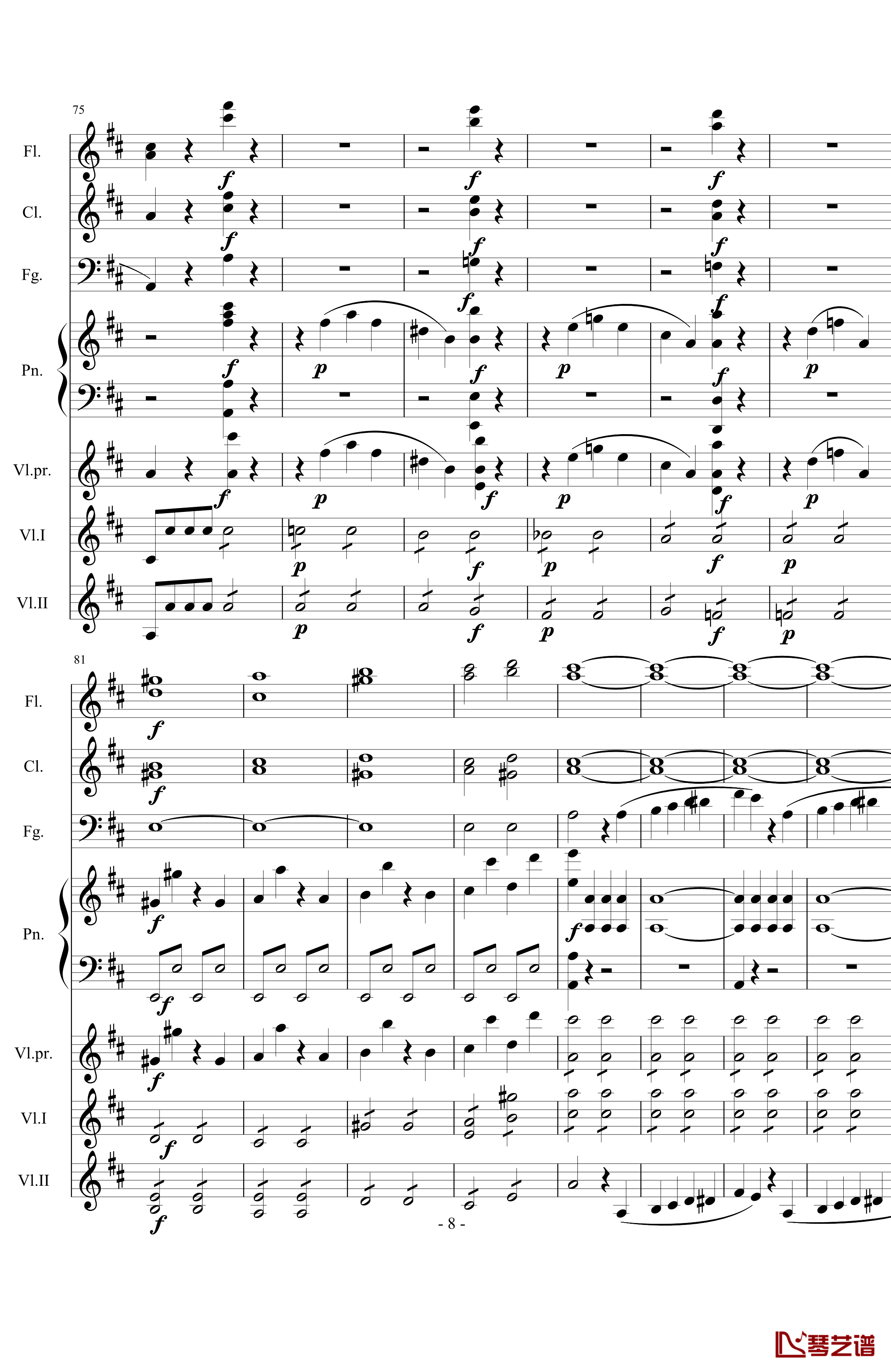 费加罗的婚礼钢琴谱-莫扎特8
