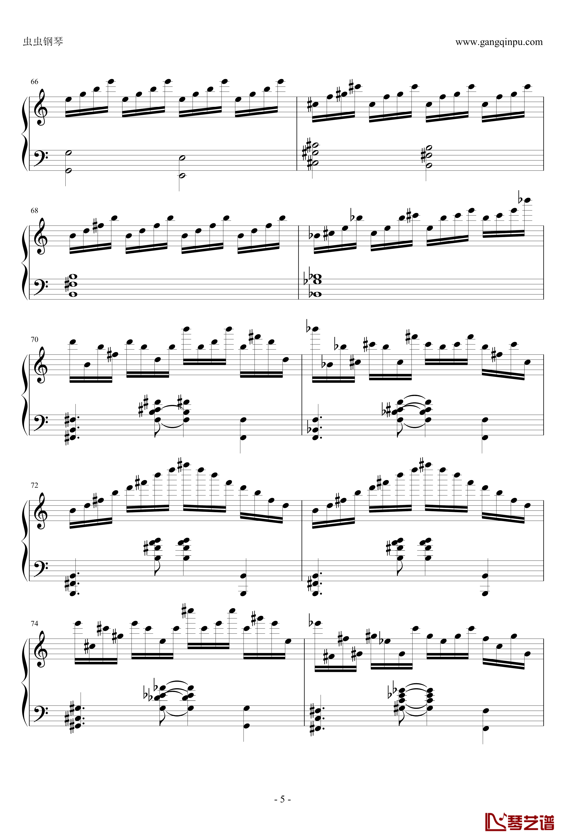贝多芬V3奏鸣曲钢琴谱-劲舞团改编-劲舞团5
