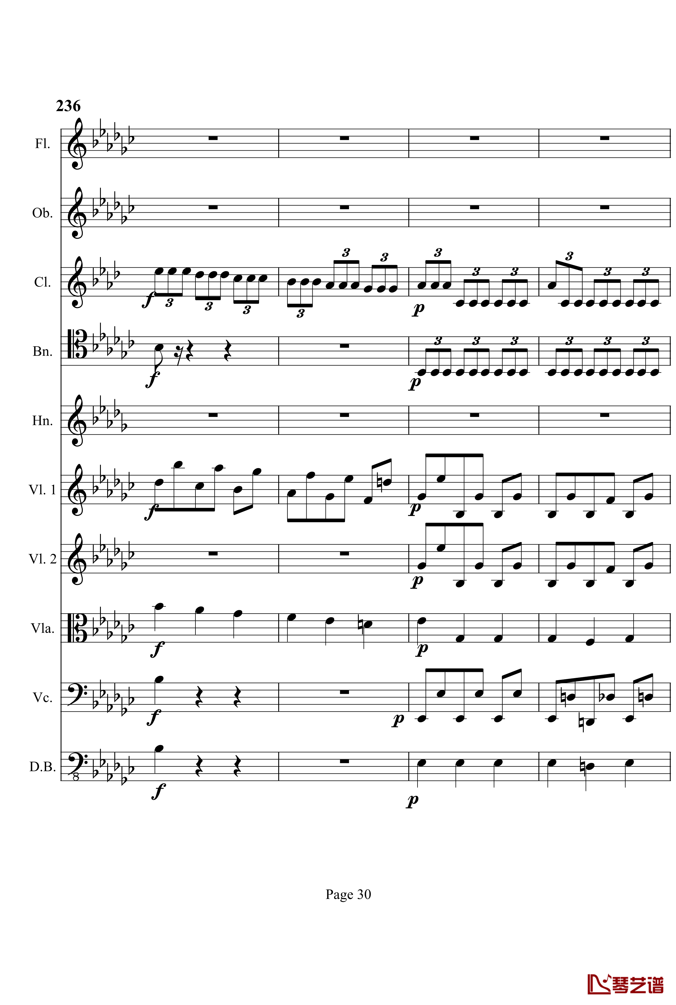奏鸣曲之交响钢琴谱-第4首-Ⅲ-贝多芬-beethoven30