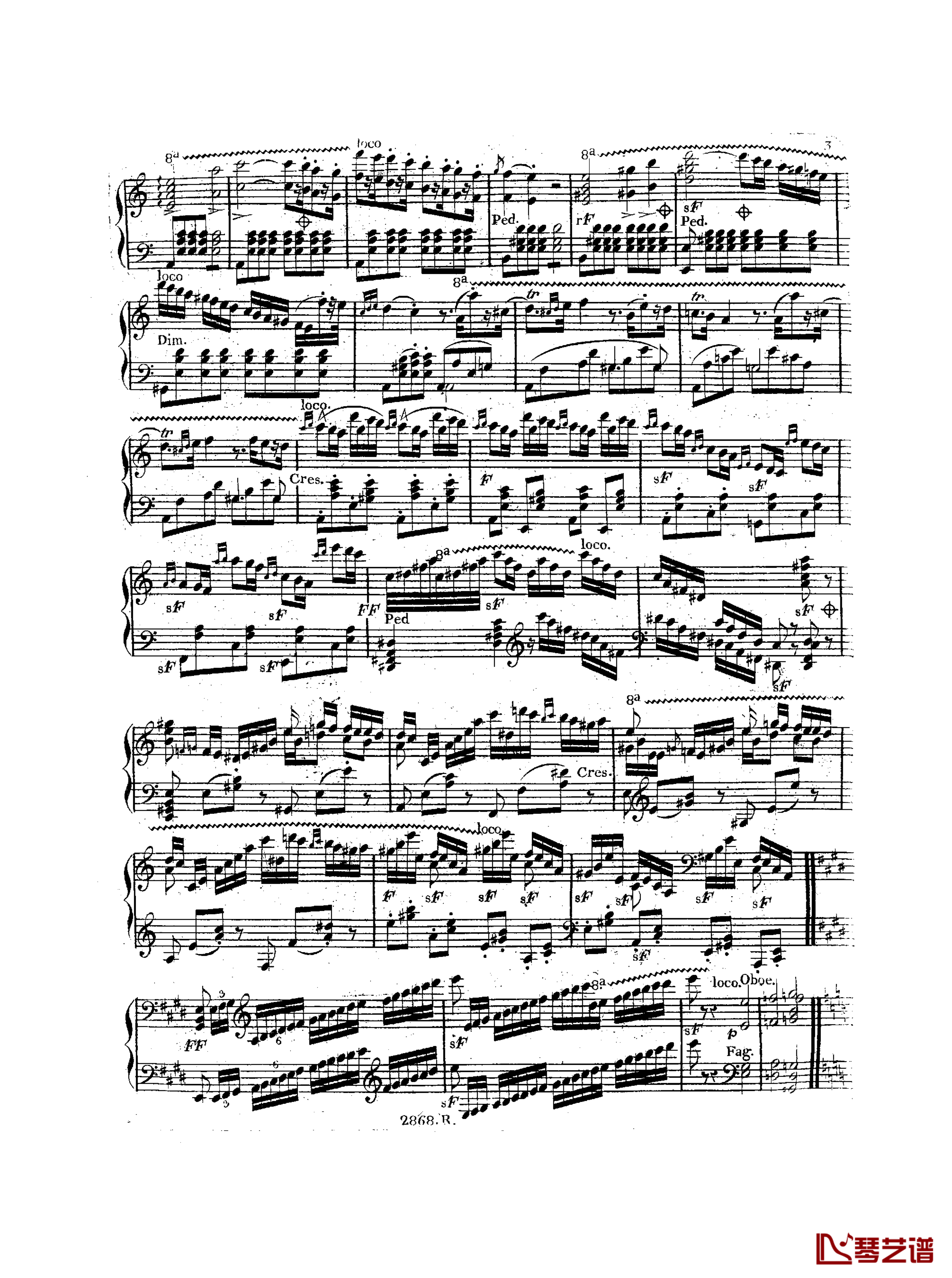 a小调钢琴协奏曲  Op.214钢琴谱-车尔尼-Czerny4
