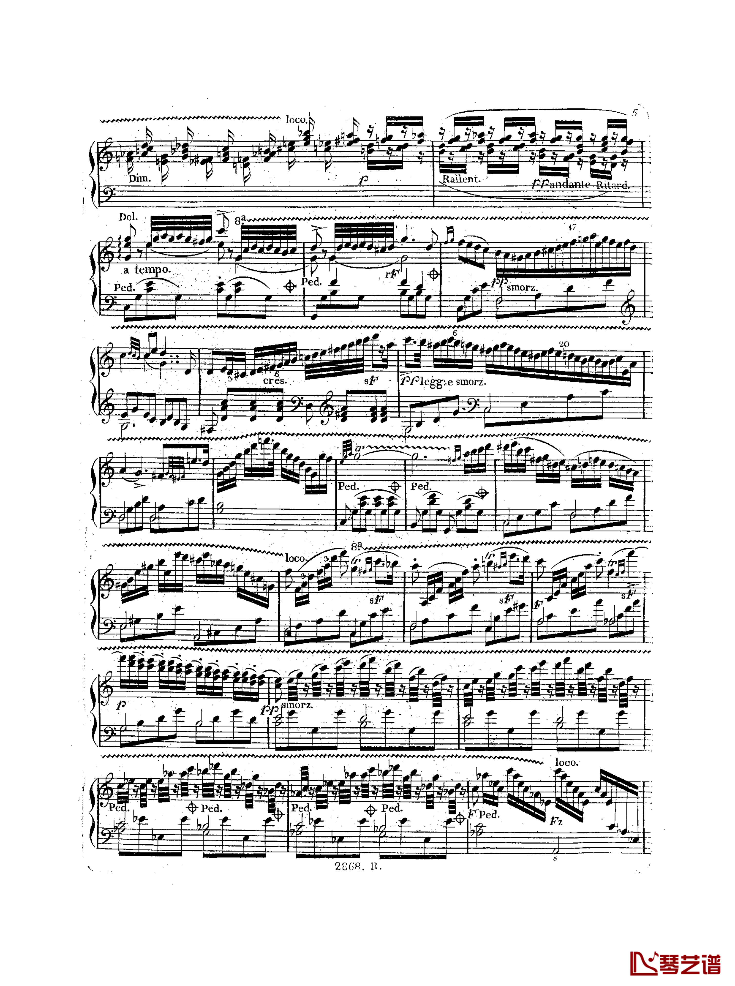 a小调钢琴协奏曲  Op.214钢琴谱-车尔尼-Czerny6
