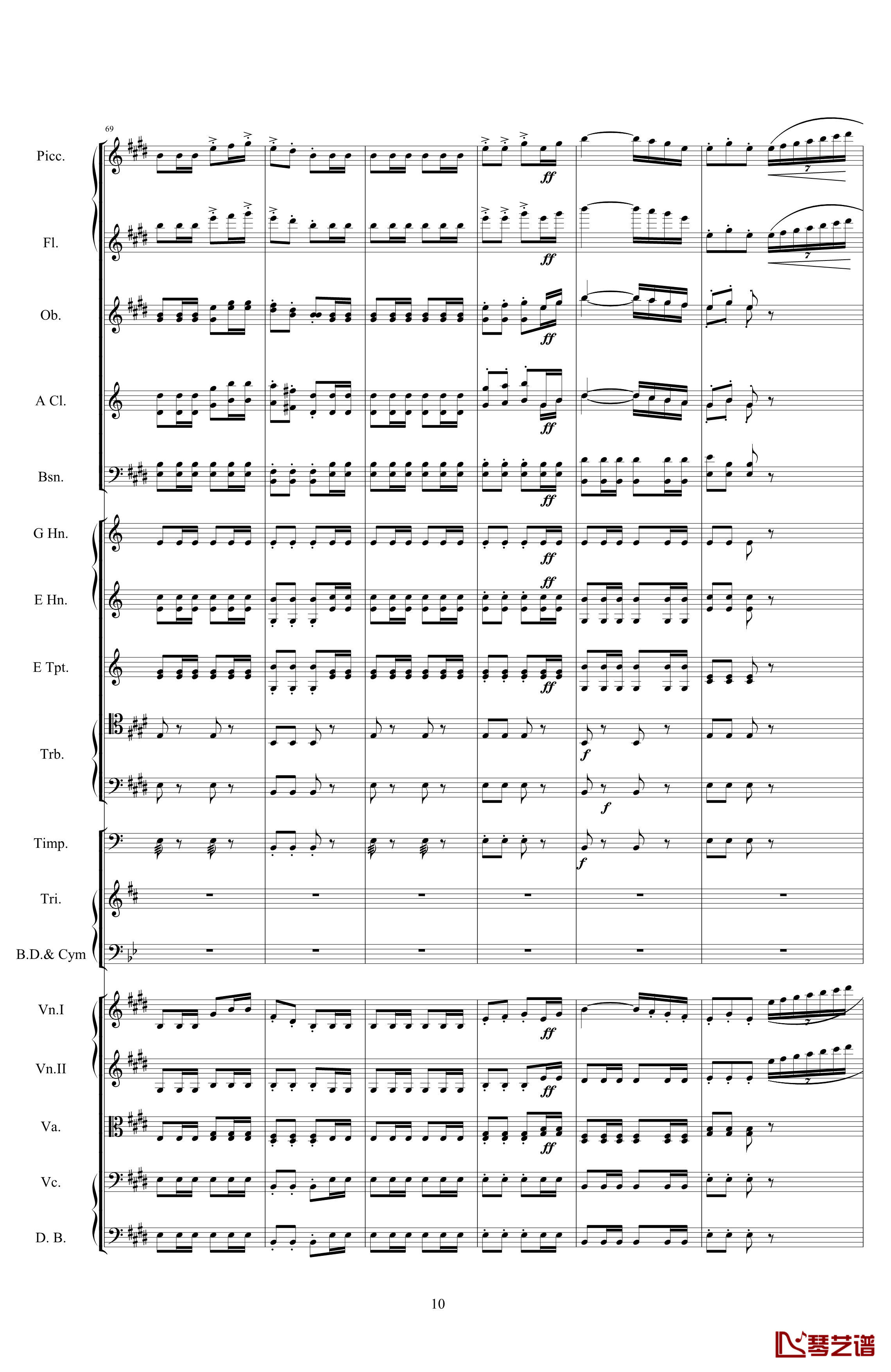 威廉退尔序曲钢琴谱-原版扒谱-罗西尼10