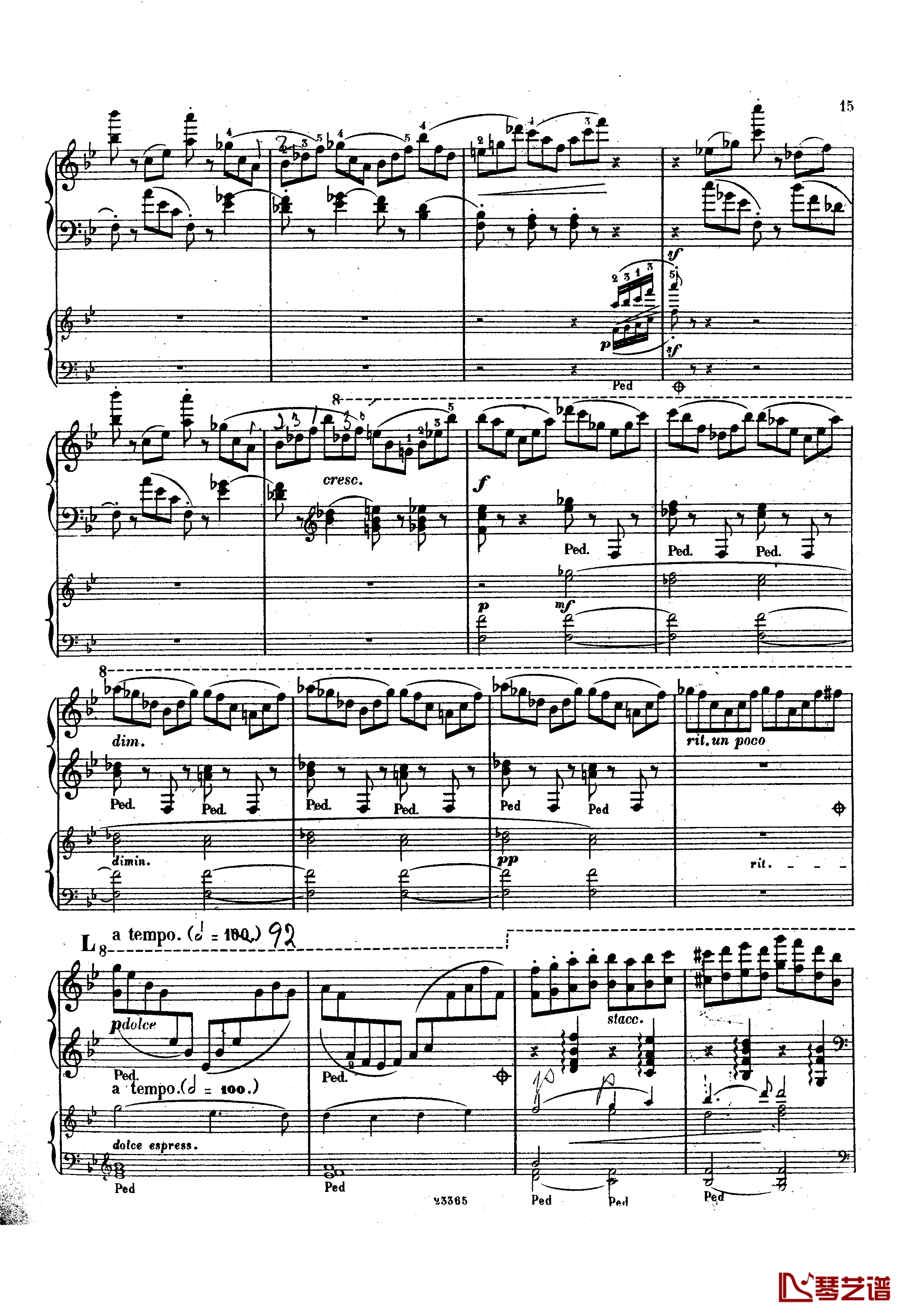 g小调钢琴协奏曲  Op.15钢琴谱-斯甘巴蒂15