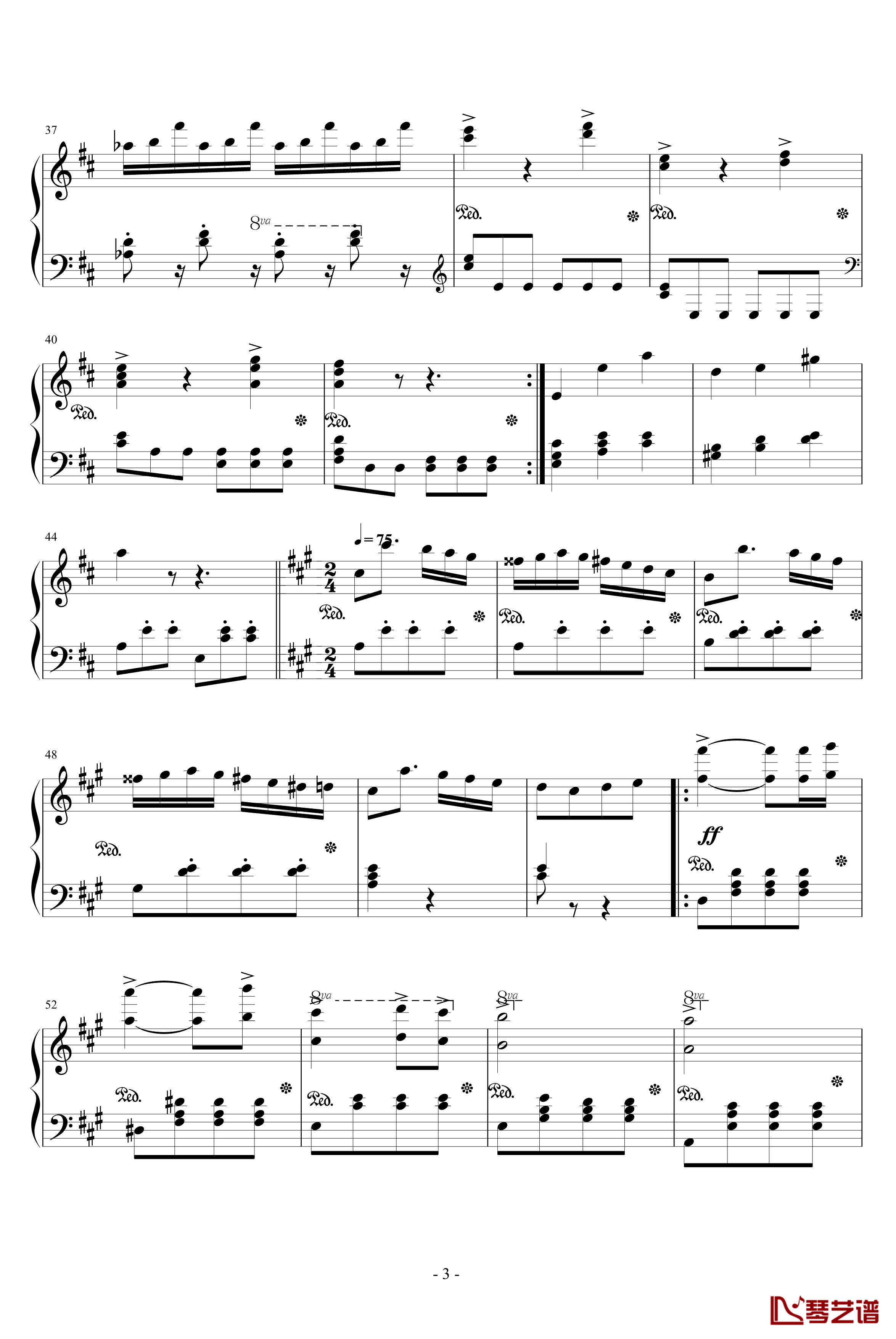 D大调奏鸣曲期盼钢琴谱-NNN9993