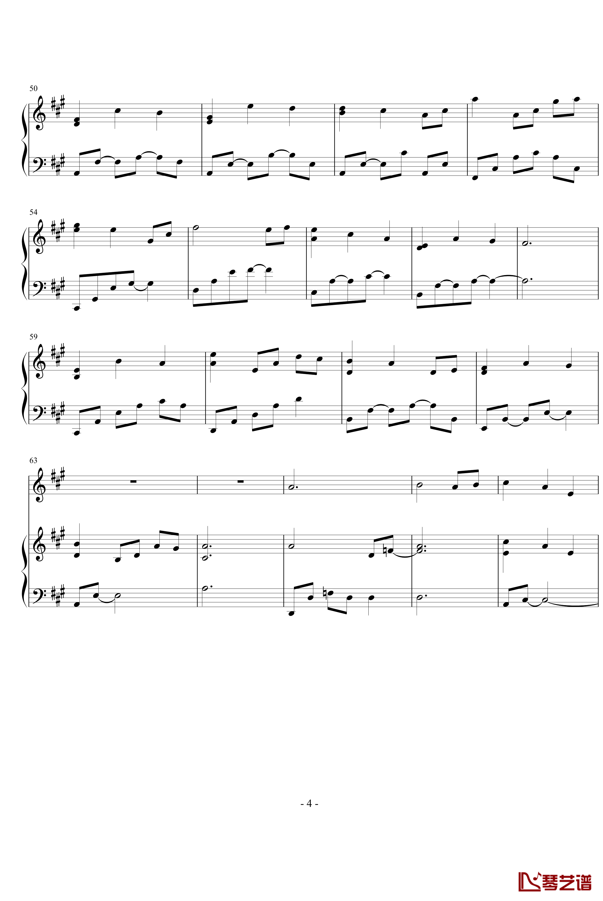 Ahpeuge Hweemong Hagi钢琴谱-Yiruma4