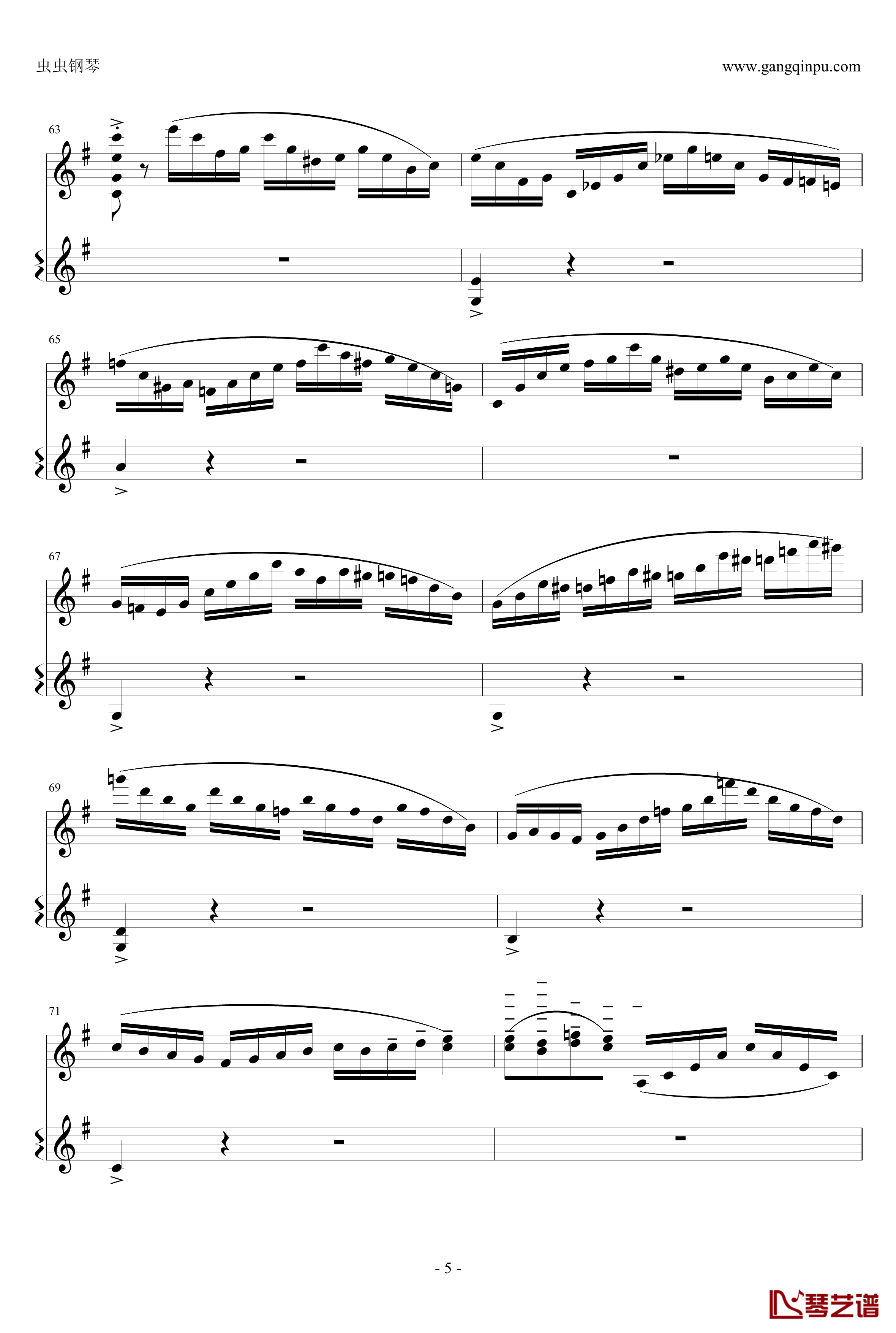 意大利国歌钢琴谱-变奏曲修改版-DXF5