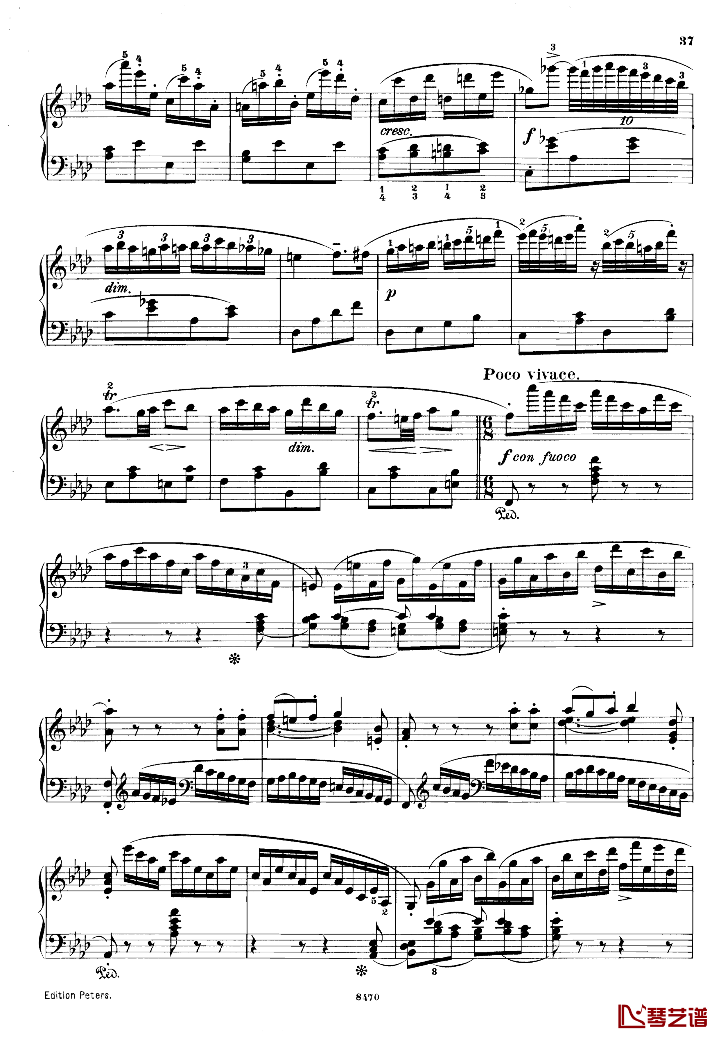 升c小调第三钢琴协奏曲Op.55钢琴谱-克里斯蒂安-里斯37