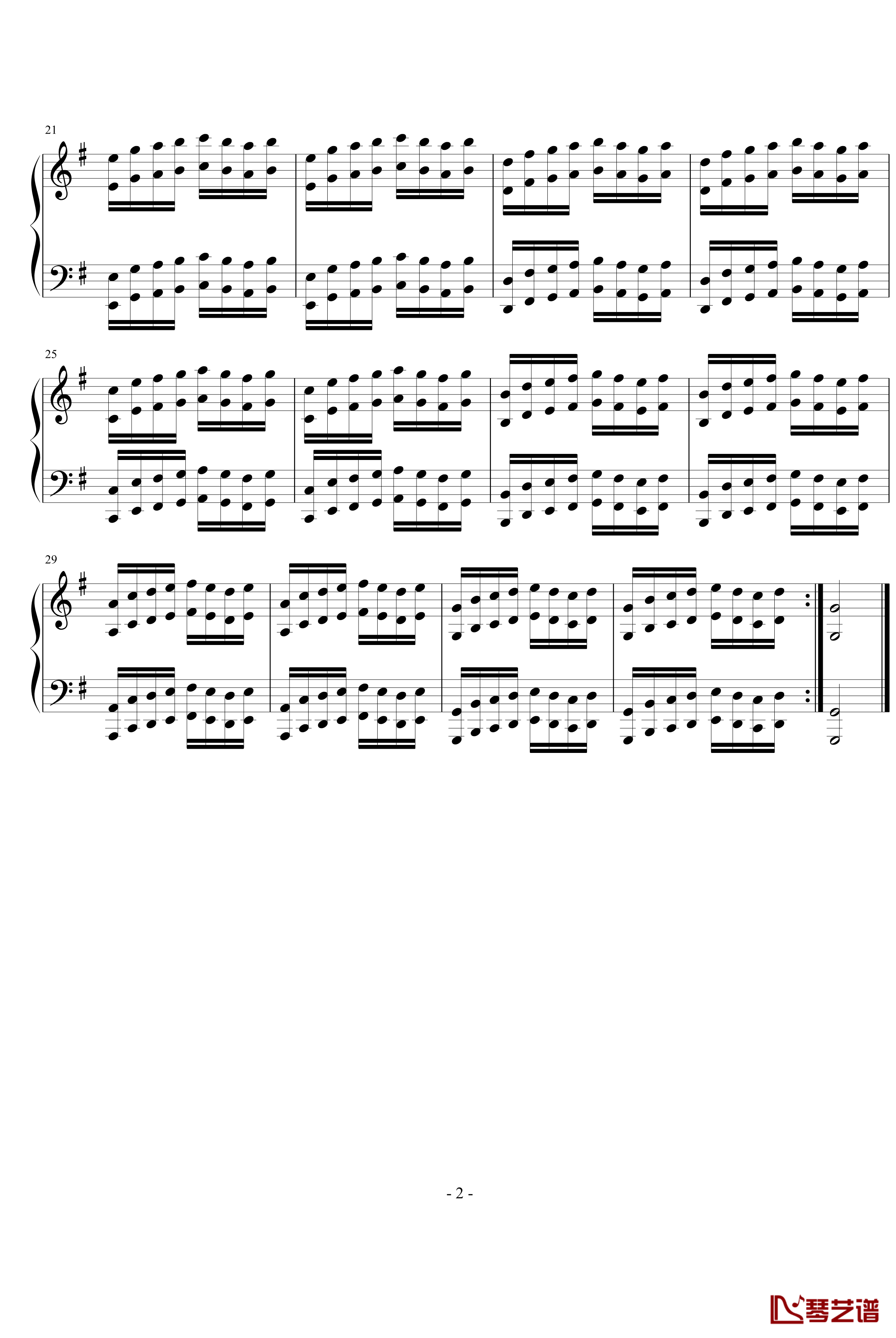 八度练习曲钢琴谱-米俊乐2