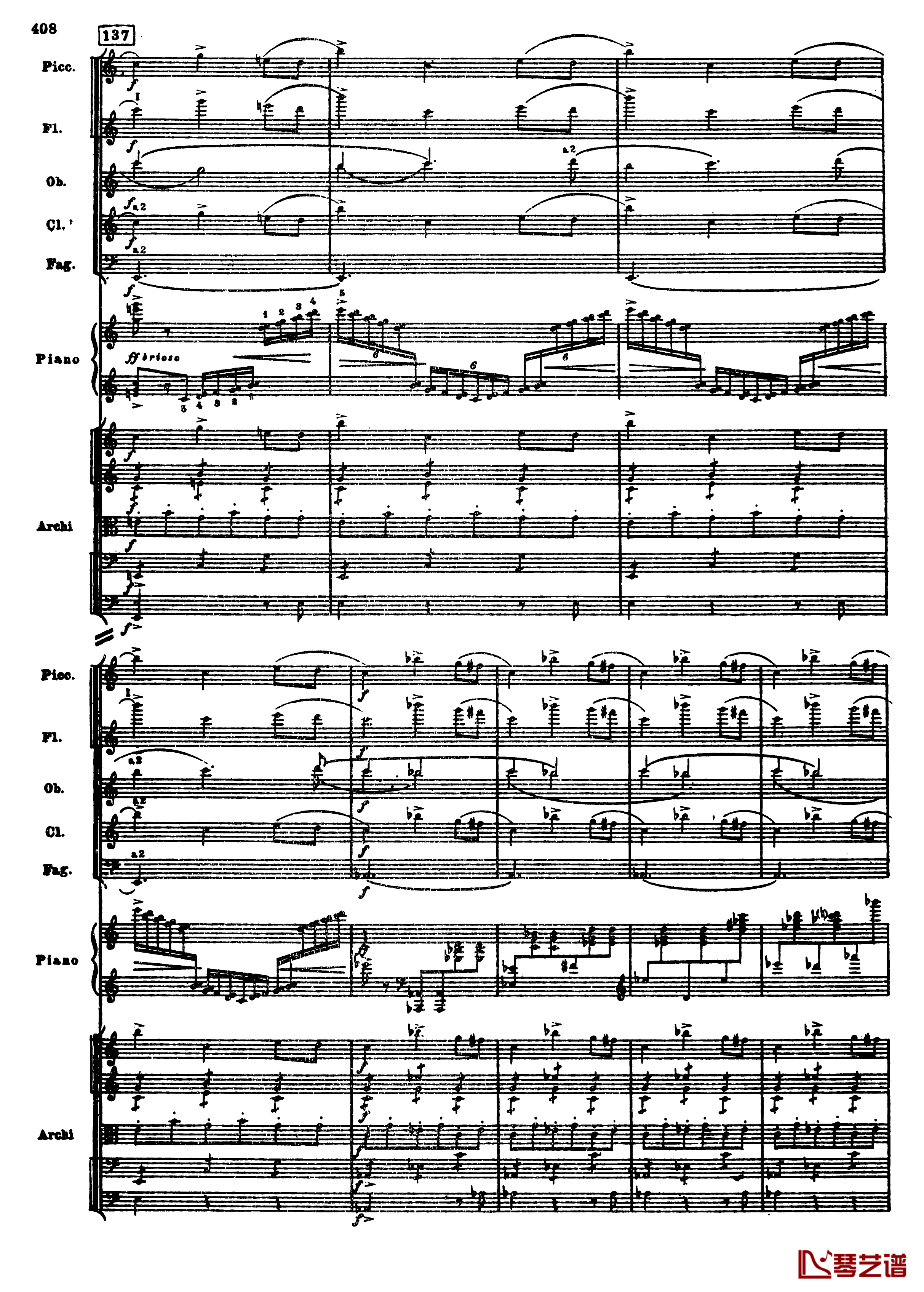 普罗科菲耶夫第三钢琴协奏曲钢琴谱-总谱-普罗科非耶夫140