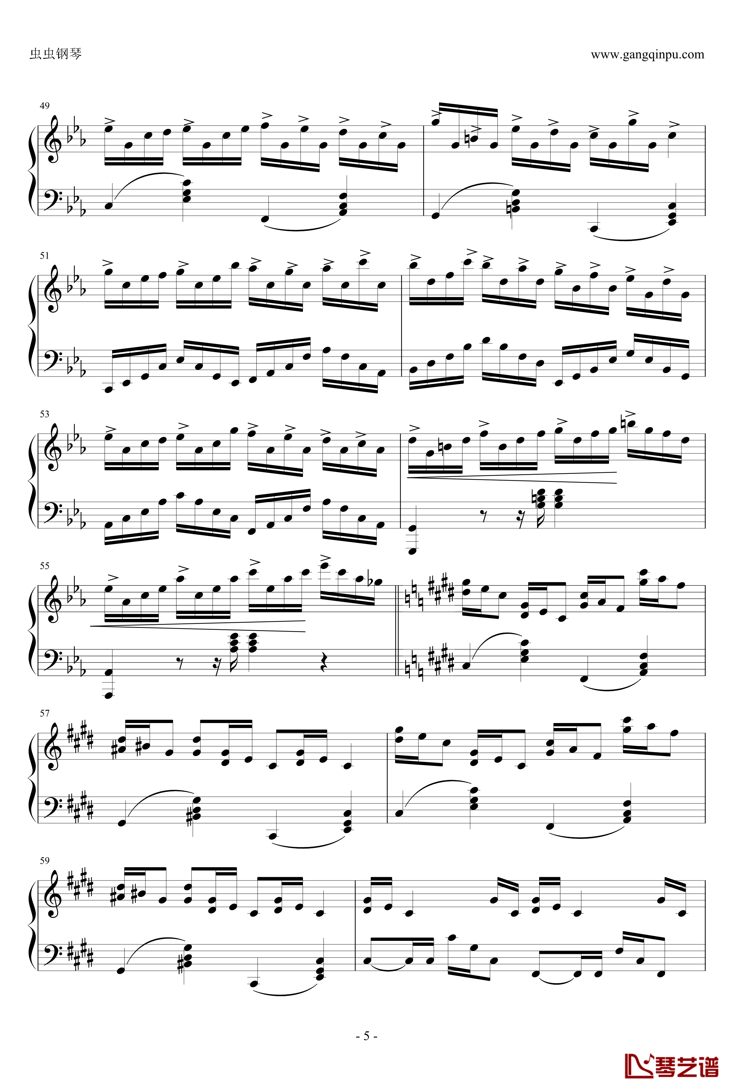 克罗地亚狂想曲钢琴谱-完美版-马克西姆-Maksim·Mrvica5