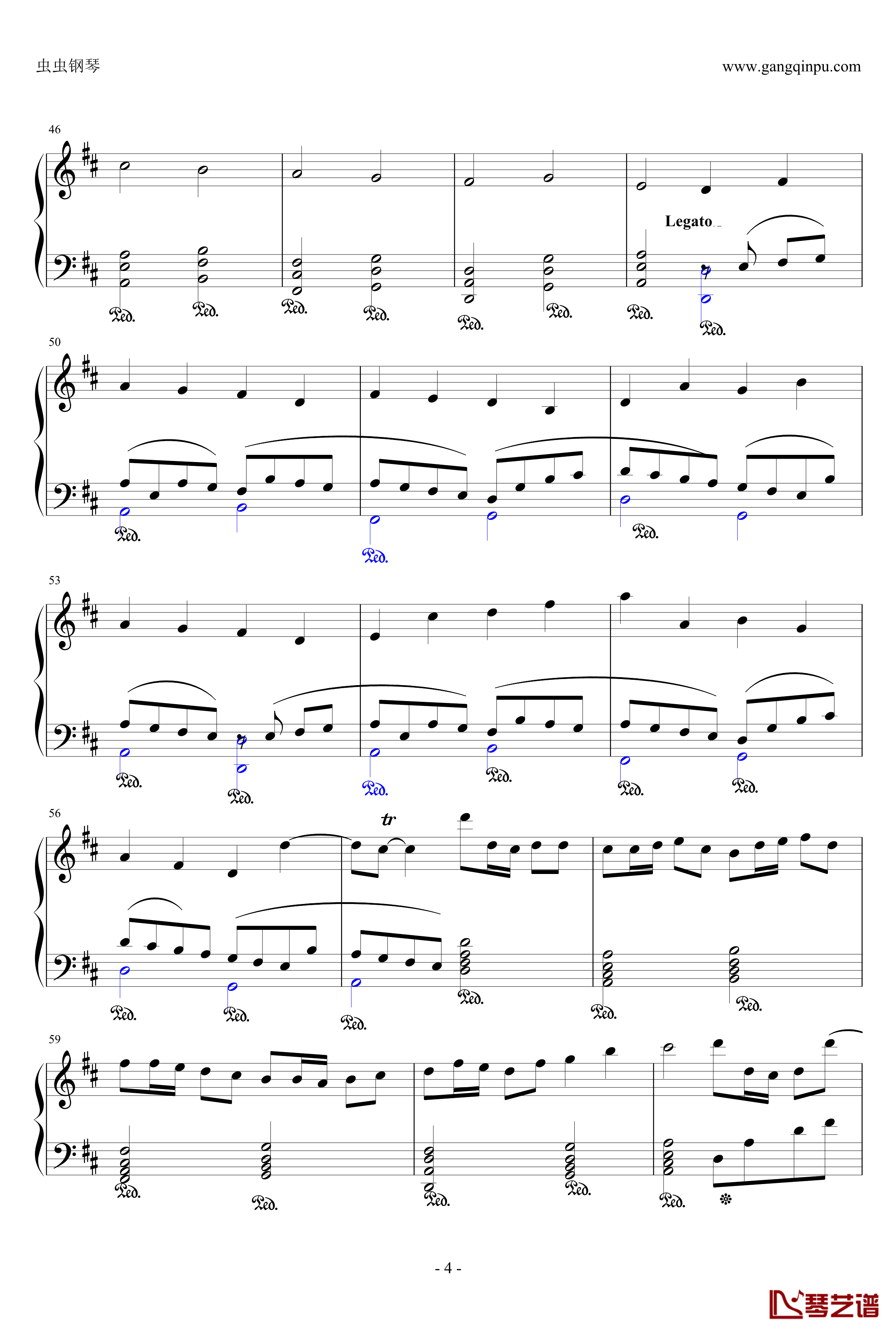 卡农：大爱人间钢琴谱-完整版-帕赫贝尔-Pachelbel4